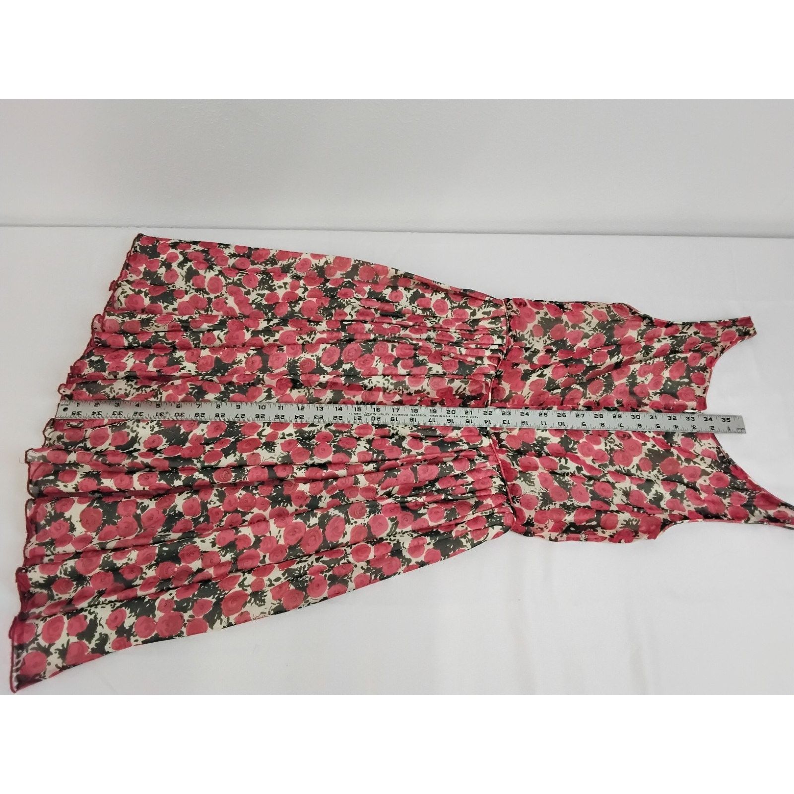Anna Sui Anna Sui Fit and Flare Dress Women's 6 Red/White Rose Print Size M / US 6-8 / IT 42-44 - 8 Thumbnail
