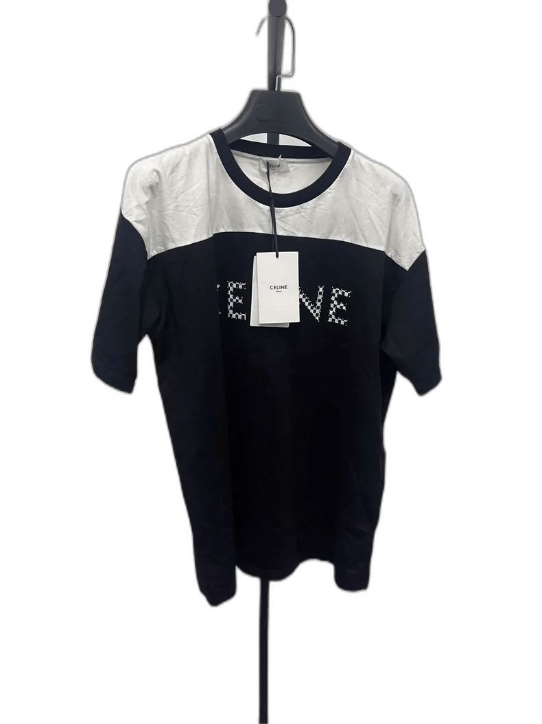 Celine CELINE Logo Color Block Cotton T-Shirt Size US S / EU 44-46 / 1 - 1 Thumbnail