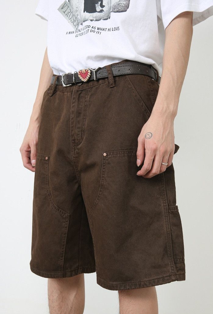Designer × Japanese Brand Vintage Loose Multi-Pocket Denim Cargo Shorts Size US 32 / EU 48 - 4 Thumbnail