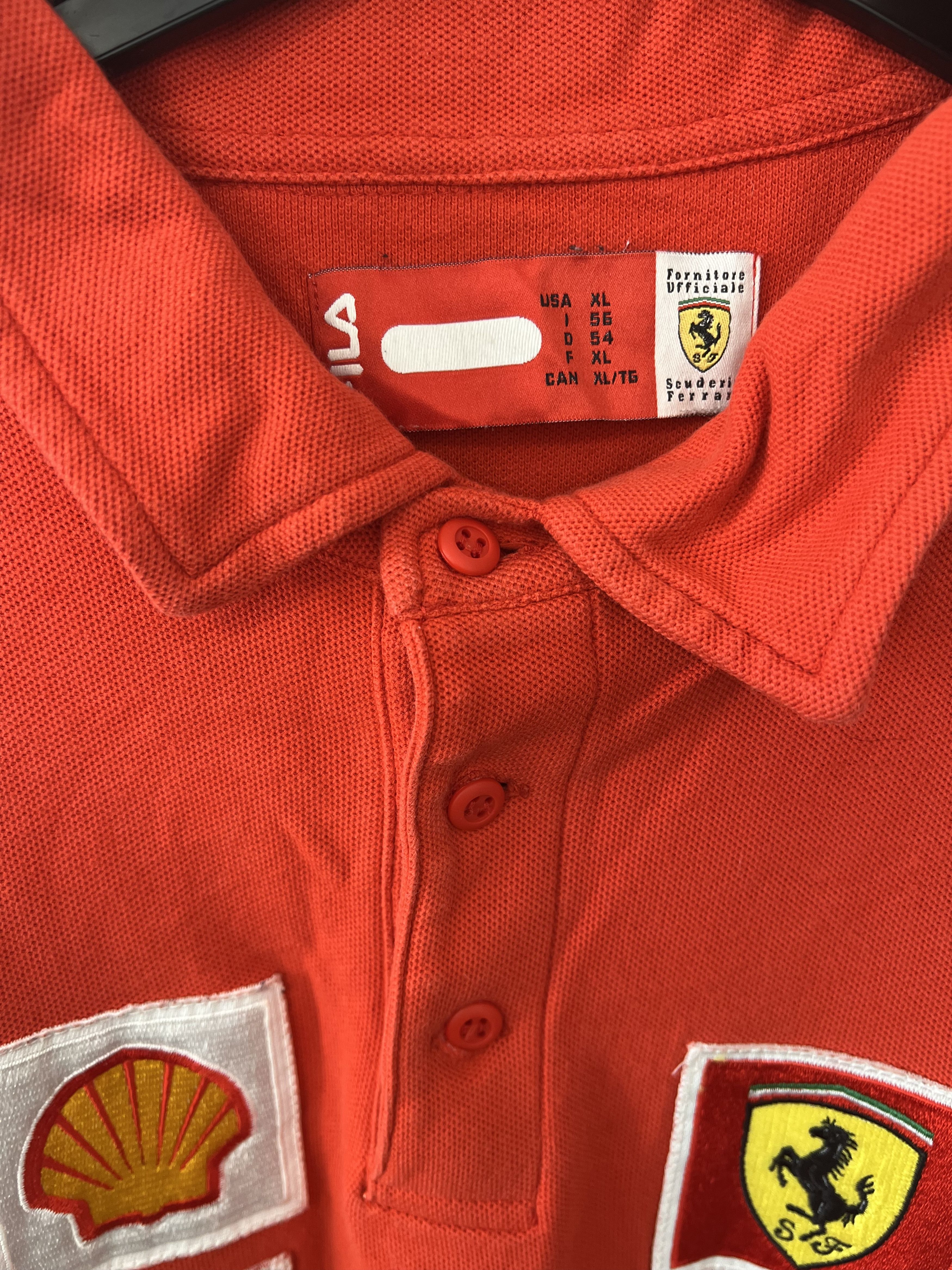 Ferrari Vintage Fila Scuderia Ferrari F1 Racing Team Poloshirt Size US XL / EU 56 / 4 - 9 Thumbnail
