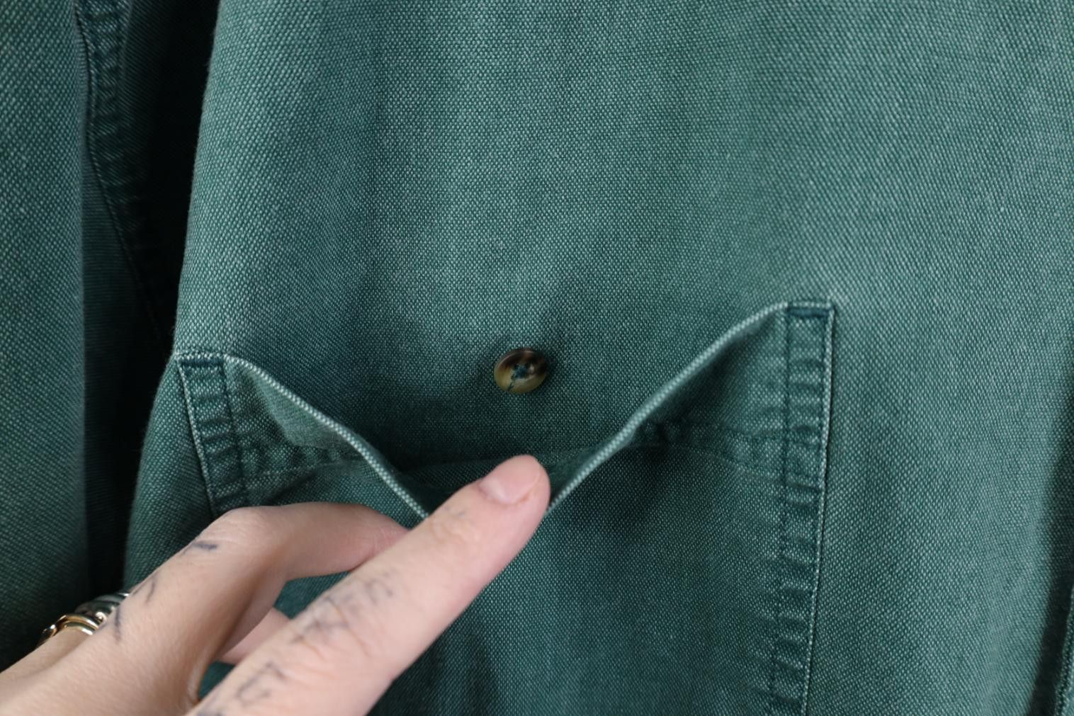 Eddie Bauer Vintage 90s Eddie Bauer Collared Button Down Shirt Green Size US XL / EU 56 / 4 - 4 Thumbnail