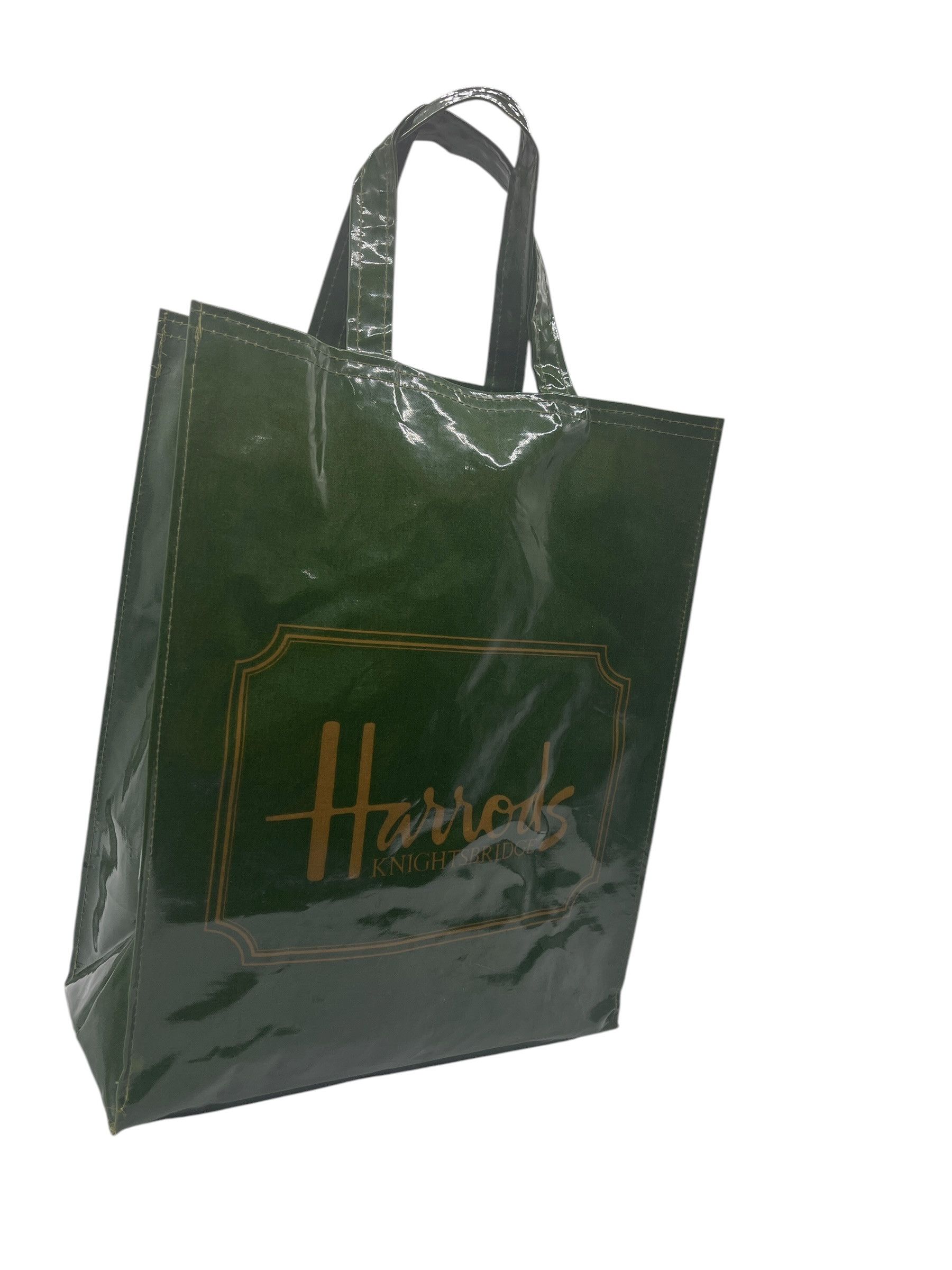 Harrods Vintage Harrods Knightsbridge Green PVC Vinyl Shopper Tote Size ONE SIZE - 2 Thumbnail