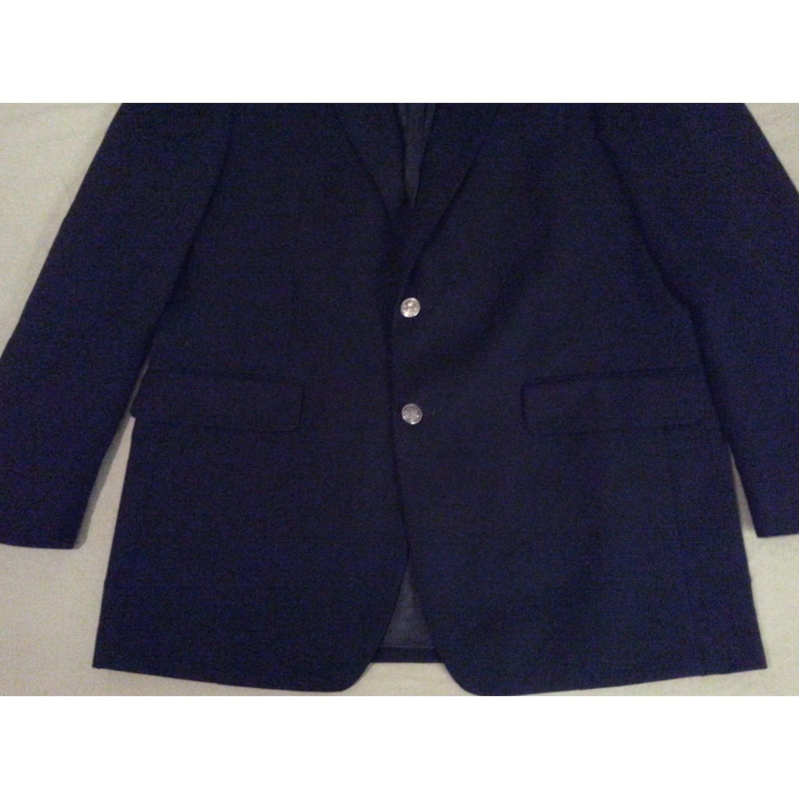 Michael Kors VINTAGE? Michael Kors Wool Sports Jacket Blazer 42L Navy Blue Mens Jacket Blazer Wool MK Sports Blue 42L Mens Size 42R - 5 Thumbnail