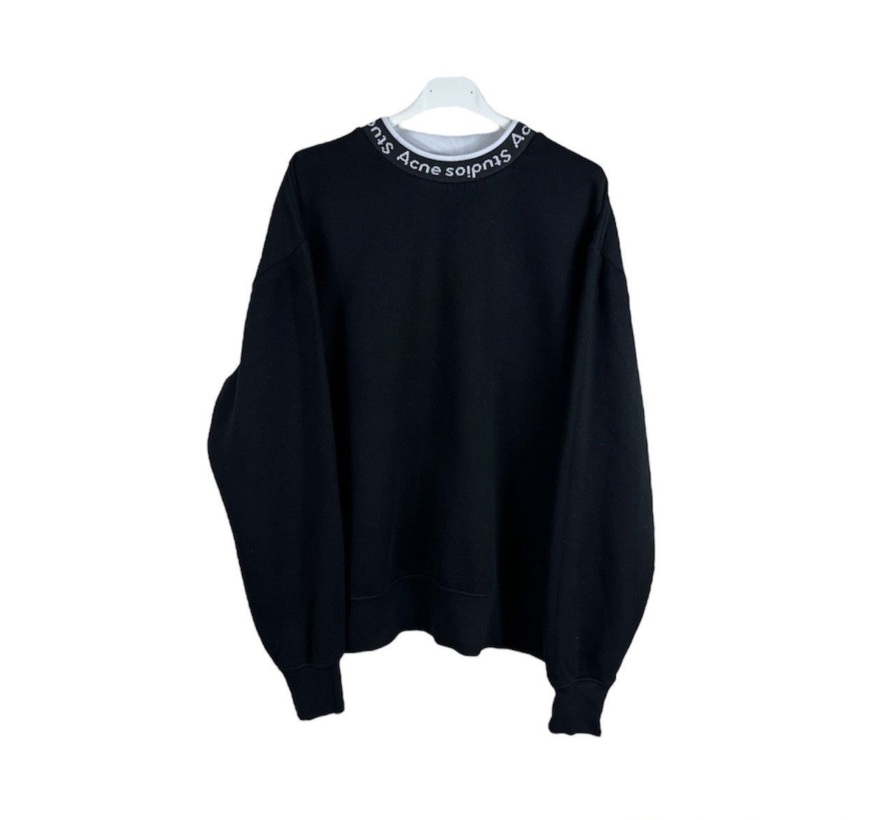 Acne Studios Acne Studios flogho neck logo oversized sweatshirt crewneck Size US XXS / EU 40 - 1 Thumbnail