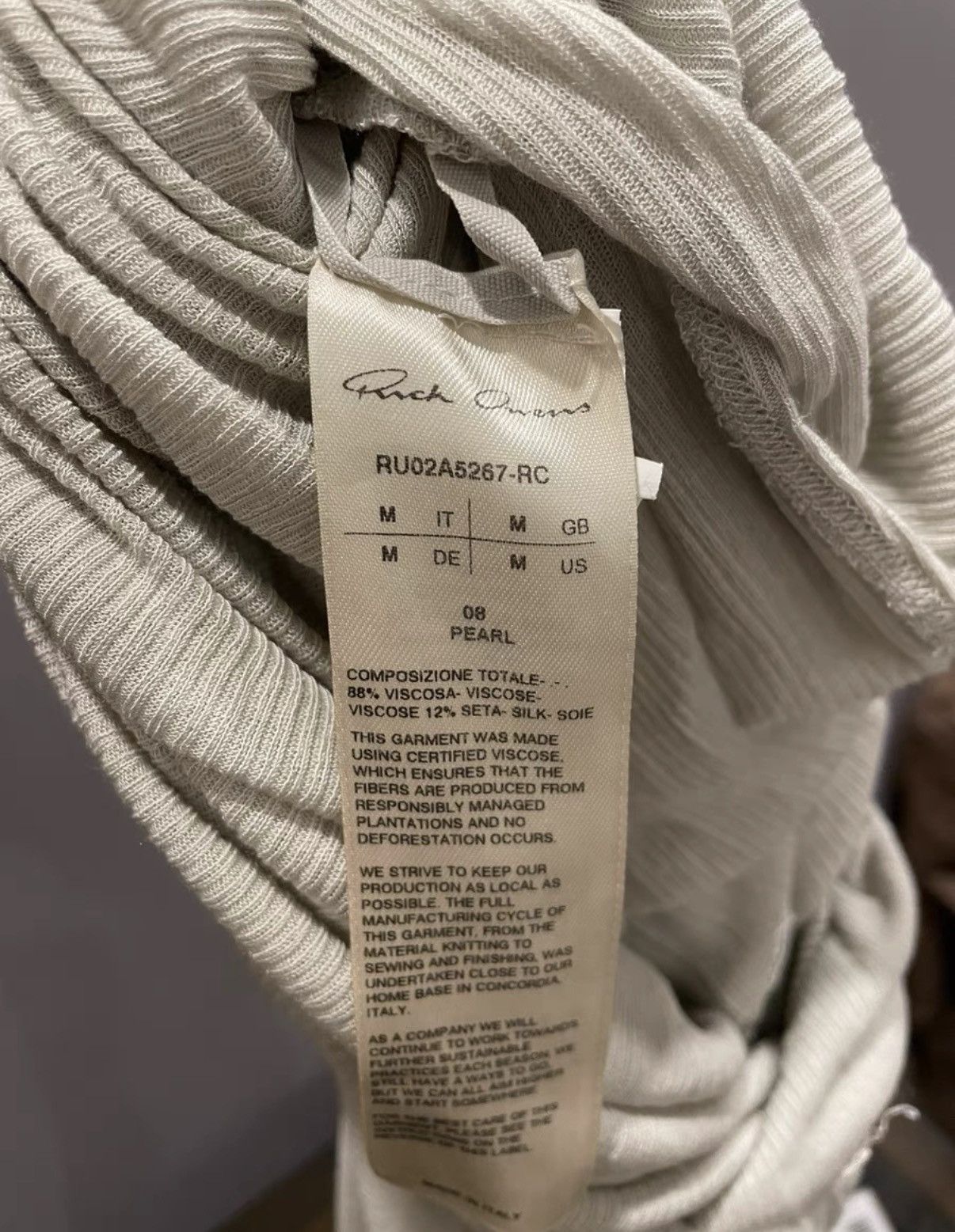 Rick Owens Rick Owens FW21 Banana Asymmetric Knit Long Sleeve Size US M / EU 48-50 / 2 - 2 Thumbnail