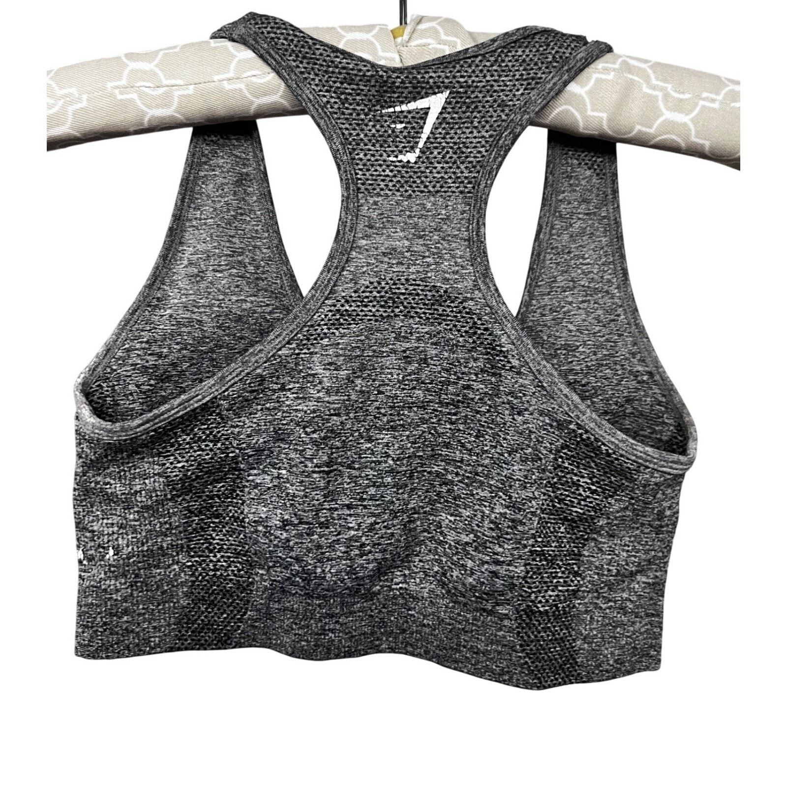 Gymshark Gymshark Gray Padded Racerback Sports Bra Small Stretch Size ONE SIZE - 2 Thumbnail