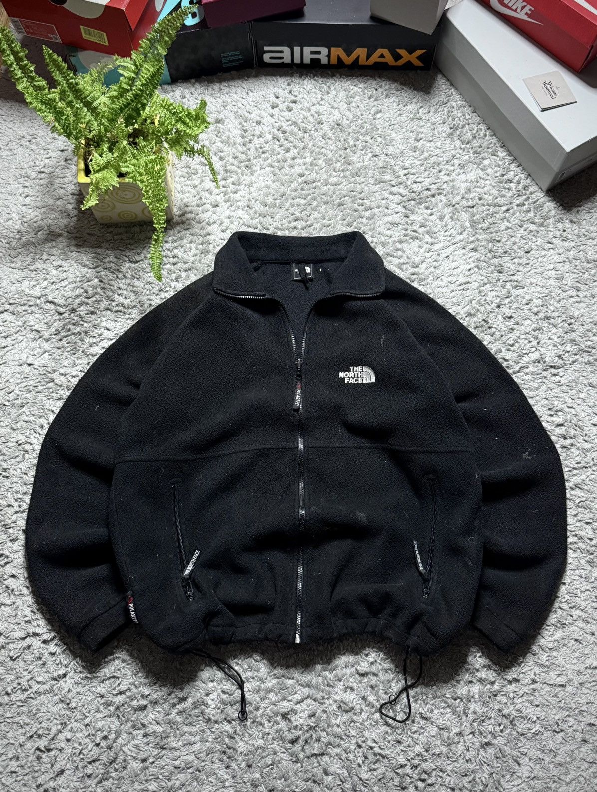 90s The North Face Fleece Jacket Rare Drill Gorpcore Retro