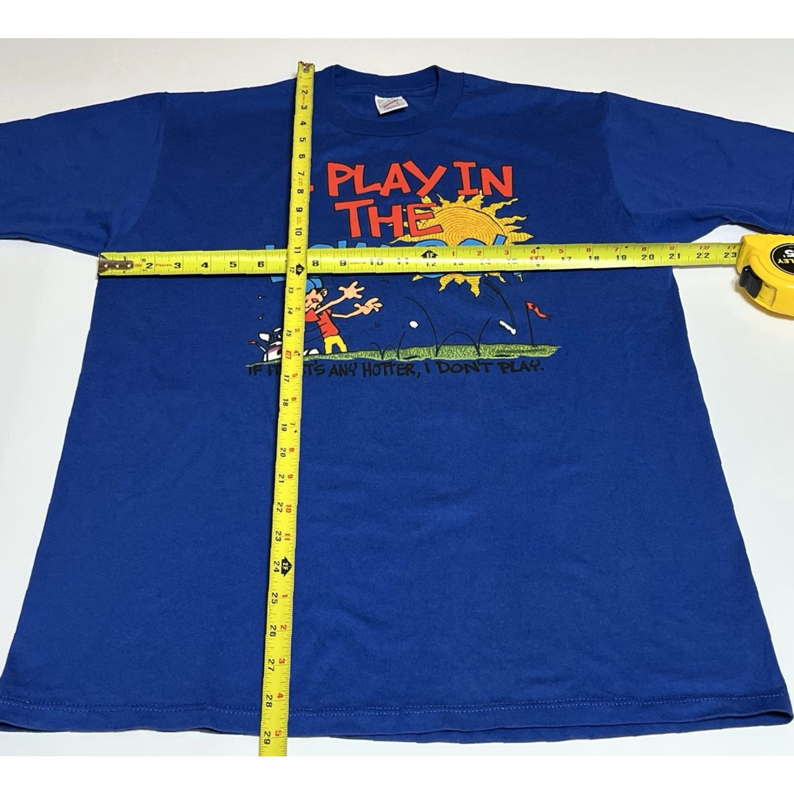 Jerzees VINTAGE Funny Golf T-Shirt Men’s Large Blue Nike Size US L / EU 52-54 / 3 - 4 Thumbnail