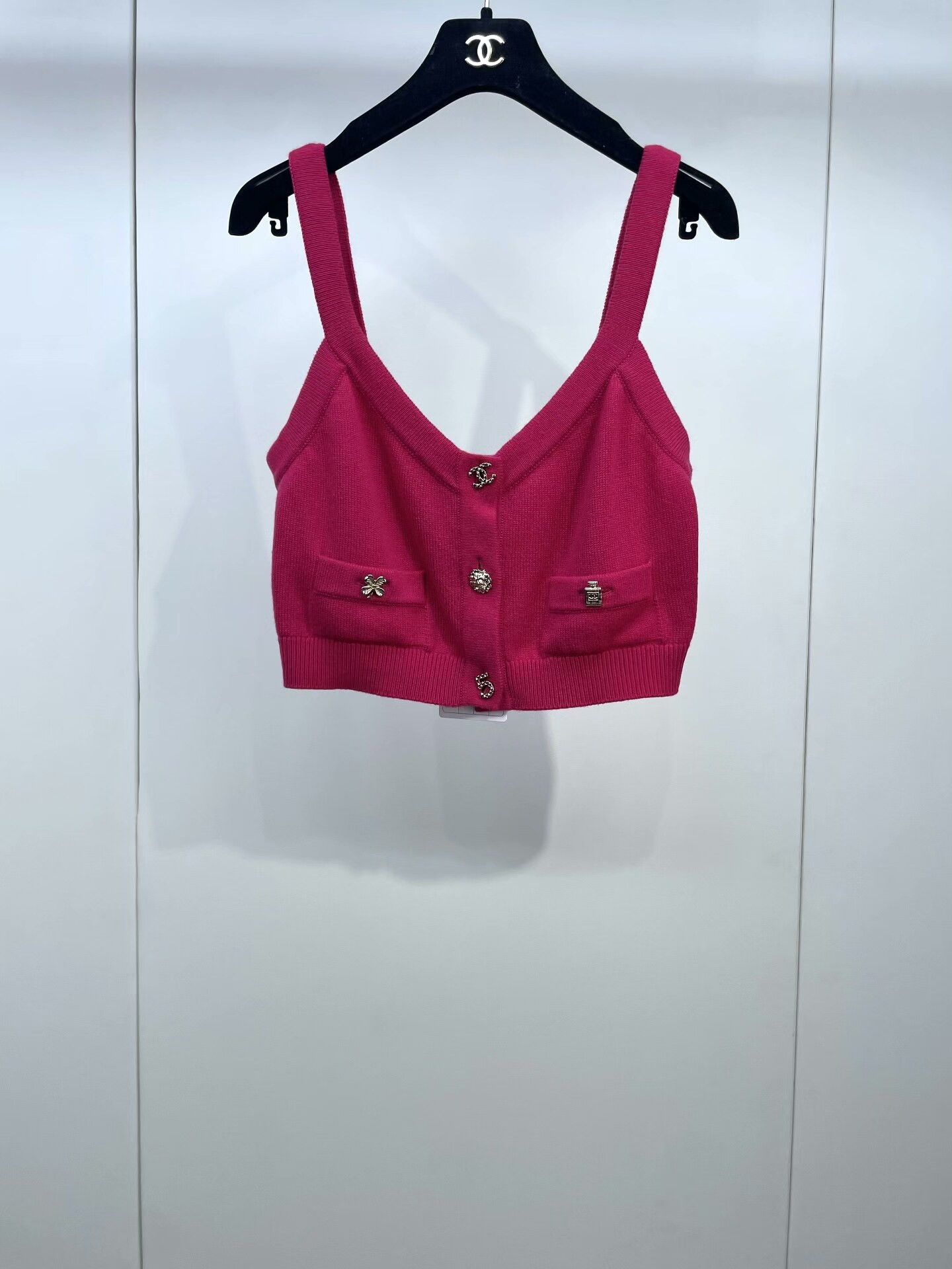 Chanel Chanel 22B Pink Cashmere Knit Vest Size S / US 4 / IT 40 - 1 Thumbnail