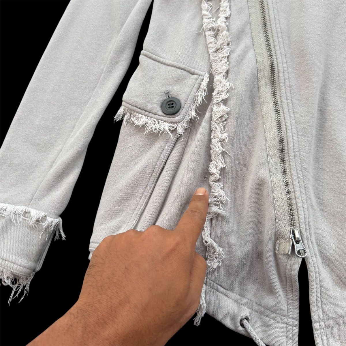 Japanese Brand Anne Kerry Cool Distressed Hooded Jacket – Asymmetrical Size US M / EU 48-50 / 2 - 10 Thumbnail