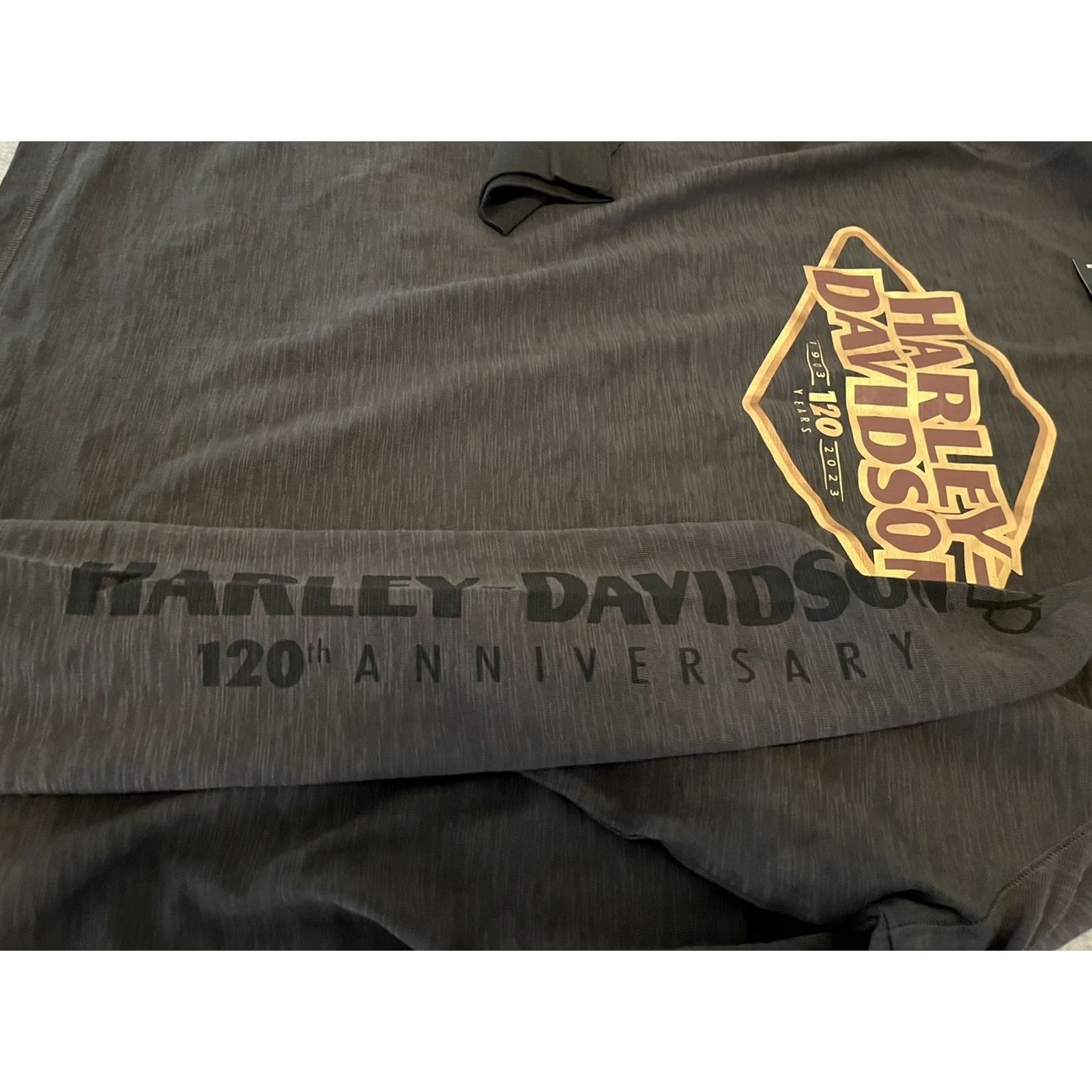 Harley Davidson HARLEY-DAVIDSON 120th Anniversary Long Sleeve Shirt Mens 3XL NWT Dark Gray Graphic Print Biker USA Shirt Size US XXL / EU 58 / 5 - 7 Thumbnail