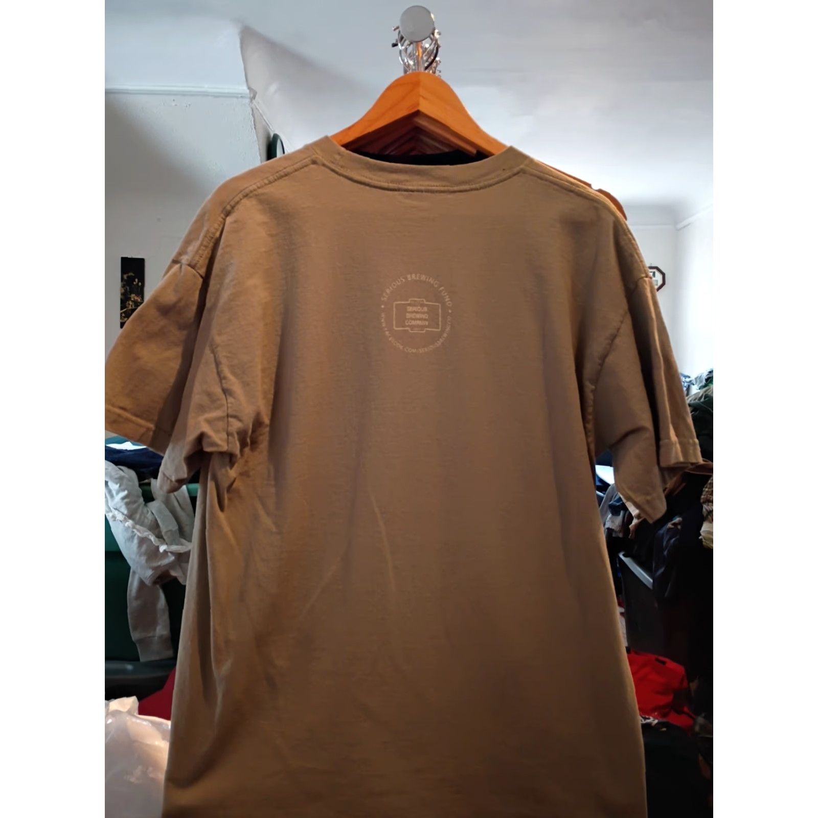 CO VINTAGE Bayside USA Made T-Shirt Beer New York XL Mens Beige 2015 — Bayside Shirt Mens XL Beer US Made Vintage Size US XL / EU 56 / 4 - 3 Thumbnail