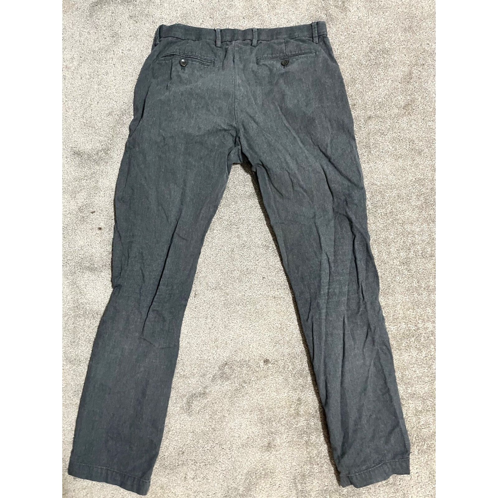 Banana Republic VINTAGE Banana Republic Kentfield Pant Straight Fit Dress Chino Sz 32x32 Gray Size US 32 / EU 48 - 4 Thumbnail
