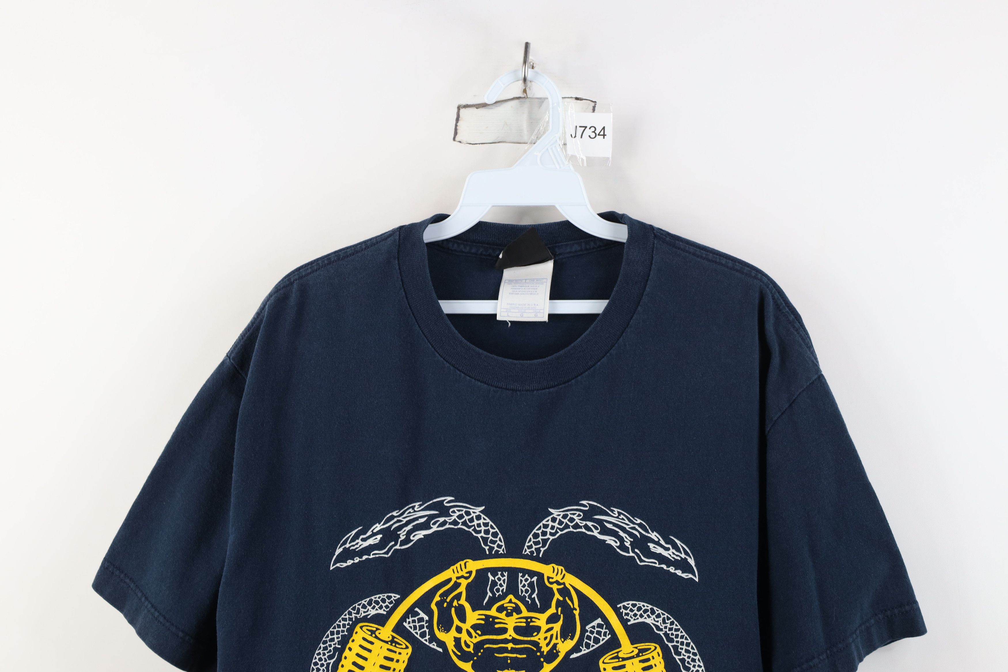 Vintage Vintage 90s Y2K Powerhouse Gym Spell Out Dragon Gym T-Shirt Size US L / EU 52-54 / 3 - 2 Thumbnail