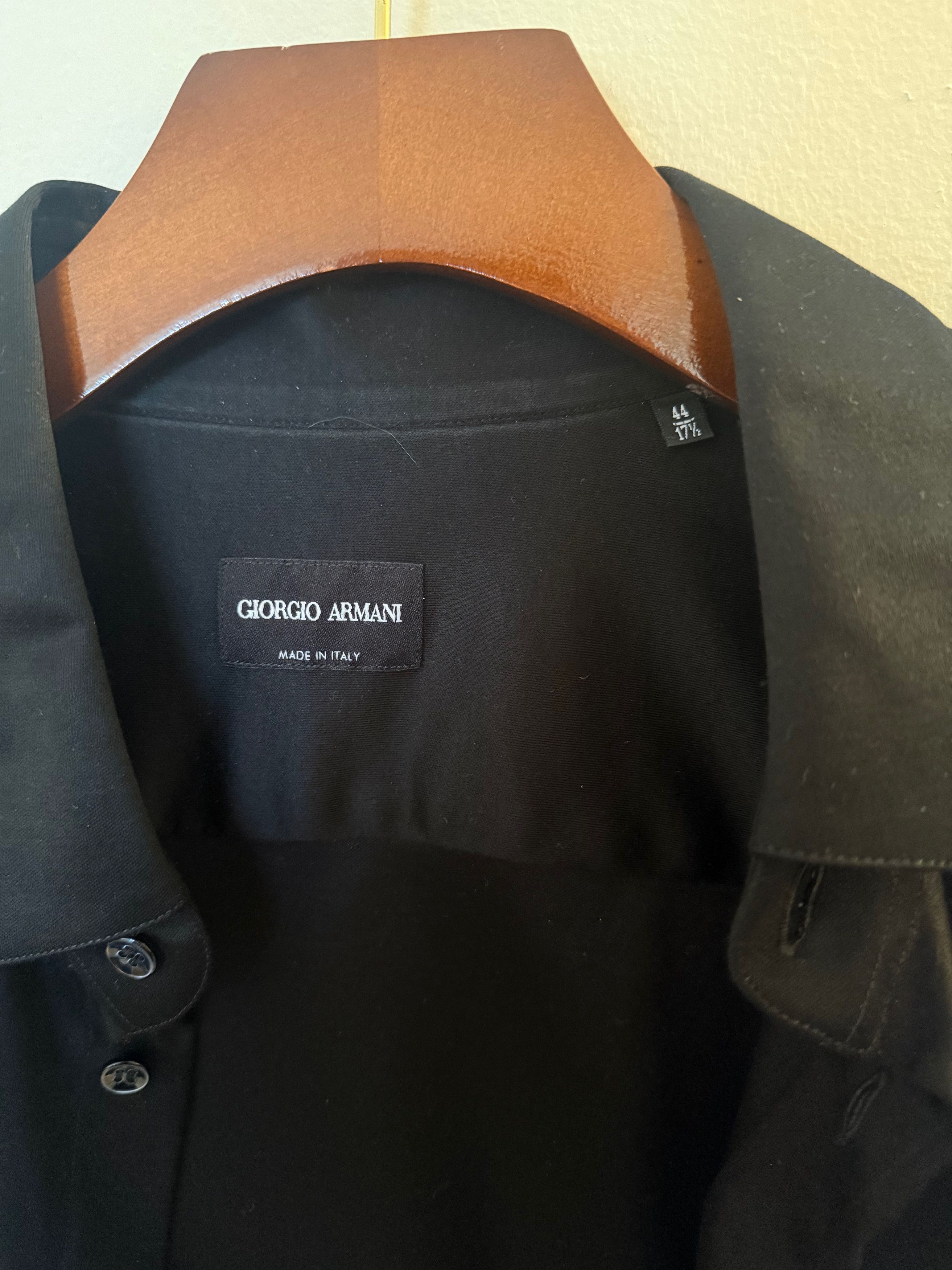 Giorgio Armani Giorgio Armani Black Button-Down Dress Shirt Size US XL / EU 56 / 4 - 3 Thumbnail