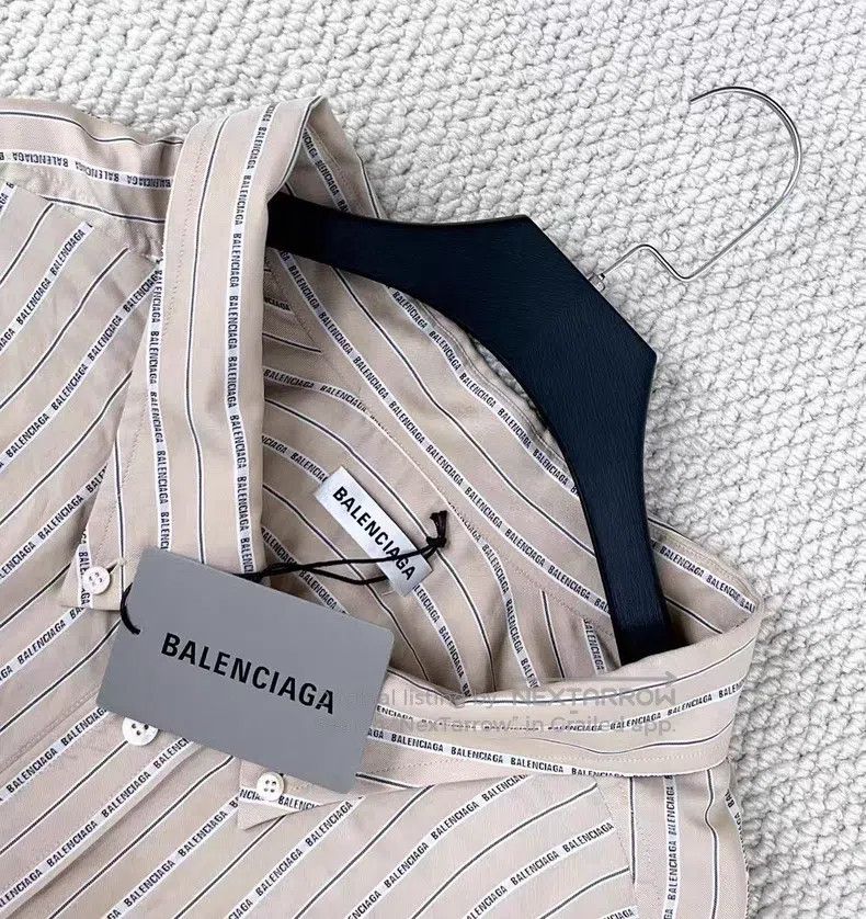 Balenciaga Balenciaga 100% Mulberry Silk Patch Pocket Striped Print L Size XS / US 0-2 / IT 36-38 - 3 Thumbnail