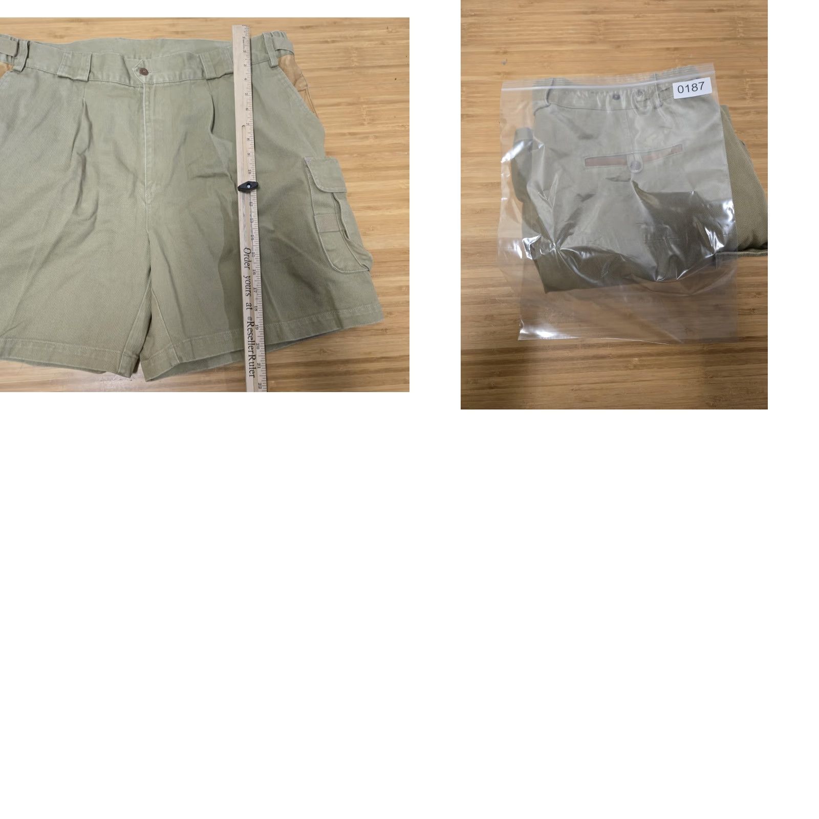 Orvis VINTAGE Orvis Cargo Shorts Mens 42 Green 100% Cotton Leather Trim Hiking 90s Size US 42 / EU 58 - 8 Thumbnail