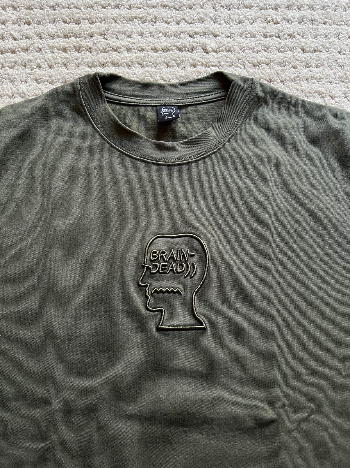 Brain Dead Brain Dead Heavyweight Tonal “Logo Head” Embroidered T-Shirt Size US L / EU 52-54 / 3 - 2 Thumbnail