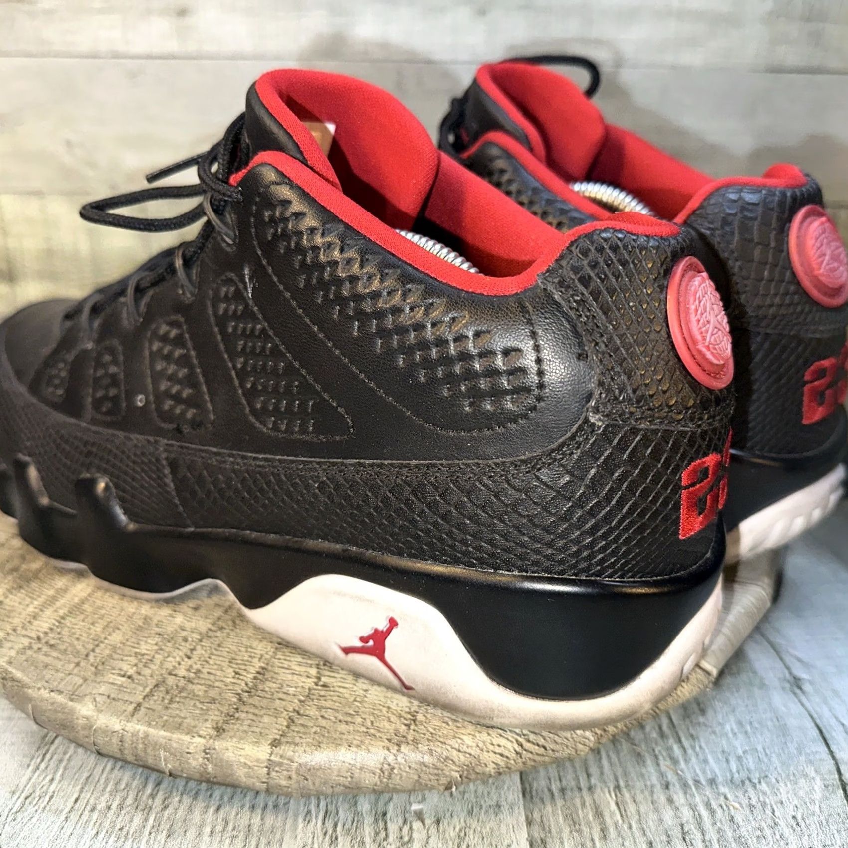 Jordan Brand Air Jordan 9 Retro Low Snakeskin - 11.5 Men's Sneaker, Black, Snakeskin Upper, 2016, 832822-001 Size US 12 / EU 45 - 5 Thumbnail