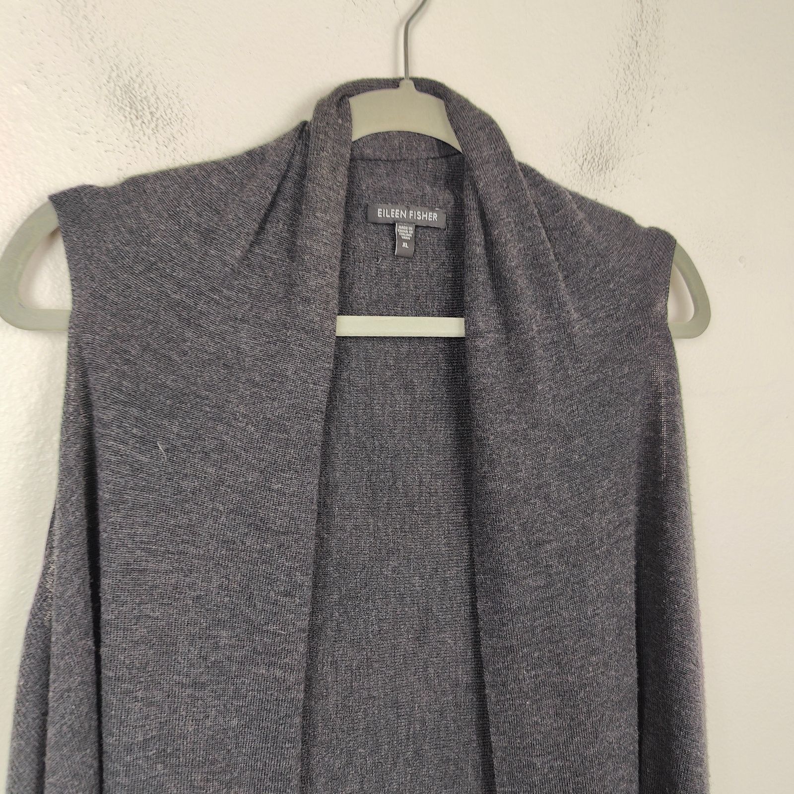 Eileen Fisher Eileen Fisher Open Cardigan Sweater Womens XL Gray Size XL / US 12-14 / IT 48-50 - 2 Thumbnail