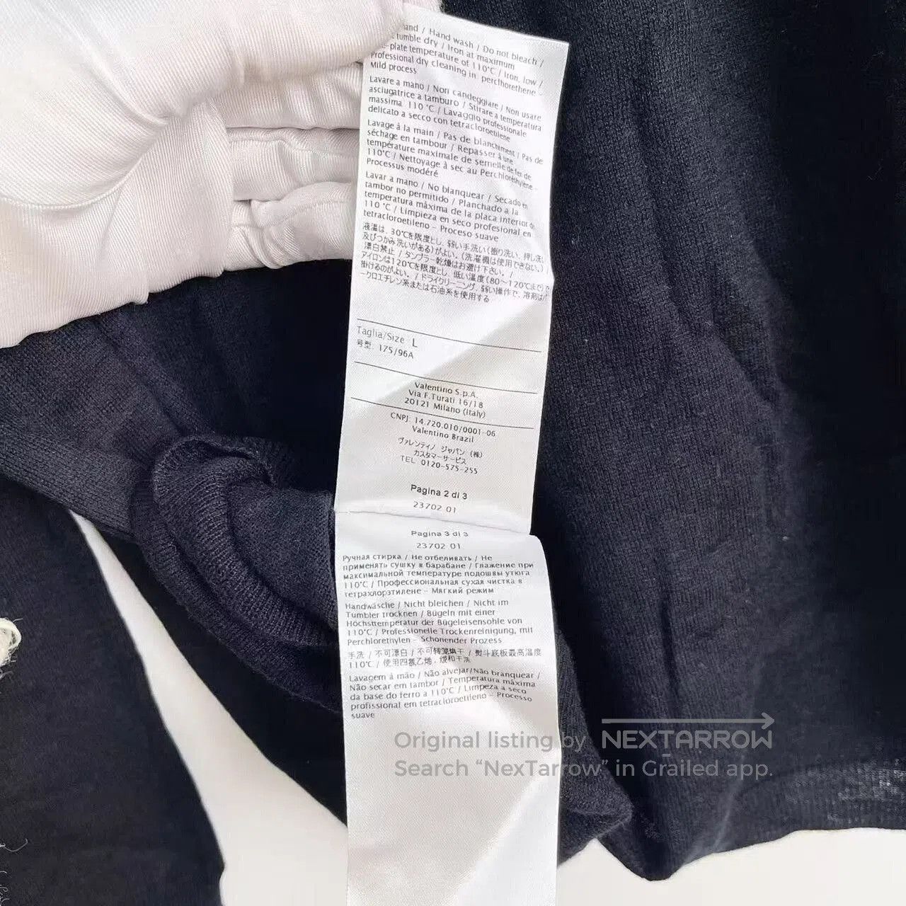 Valentino Valentino Black Cashmere Long Sleeve Top. Size US L / EU 52-54 / 3 - 9 Thumbnail