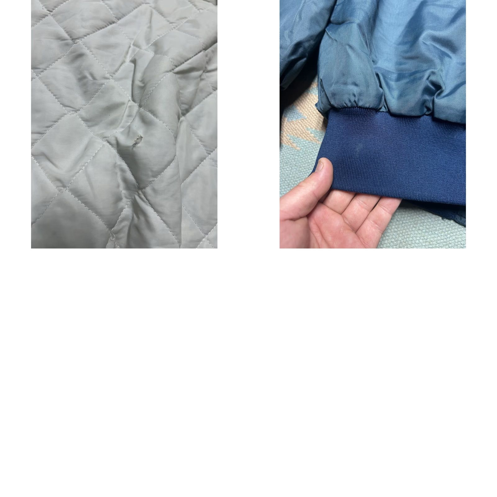 Holloway VINTAGE Holloway Bomber Jacket 80s Nylon Blue Quilted XL Mens Jacket Size US XL / EU 56 / 4 - 9 Thumbnail