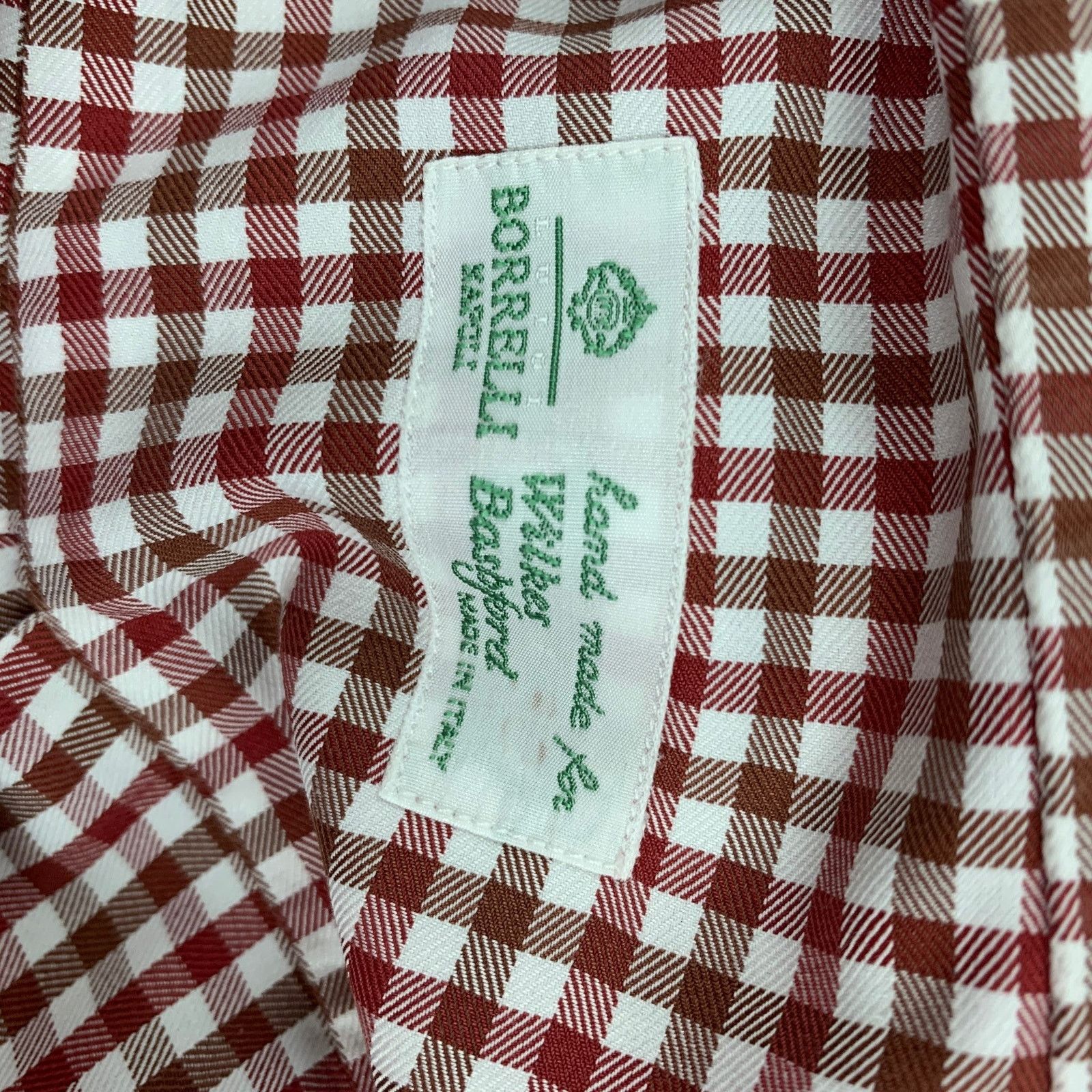 Other Size M White Burgundy Checkered Cotton Long Sleeve Shirt Size US M / EU 48-50 / 2 - 5 Thumbnail