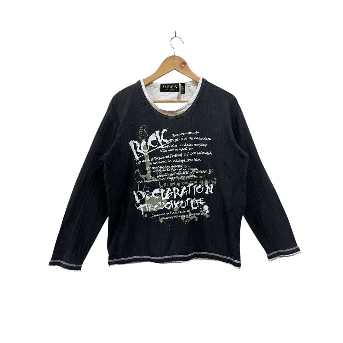 14th Addiction Japanese Poem Rock Punk Timely Longsleeve Size US L / EU 52-54 / 3 - 1 Thumbnail