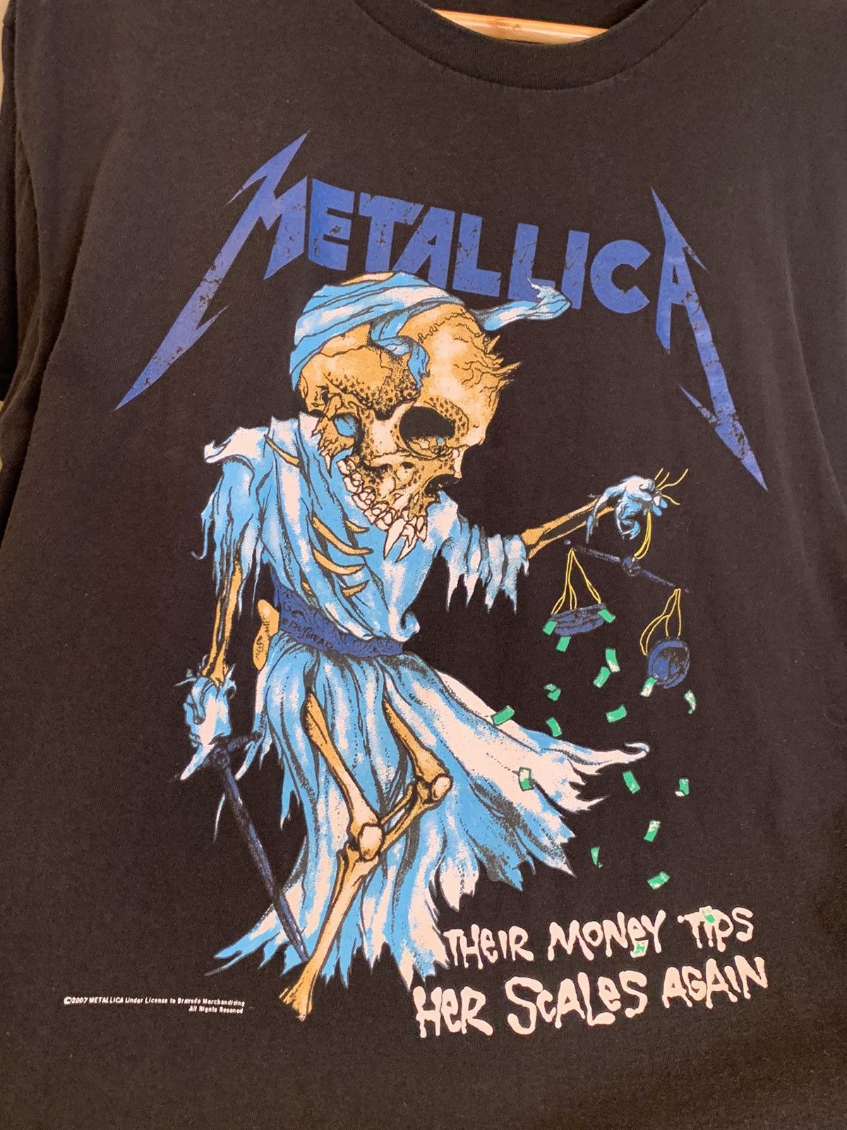 Band Tees × Metallica × Vintage *RARE* 2007 Metallica And Justice For All Album Tour T-Shirt Size US L / EU 52-54 / 3 - 3 Thumbnail