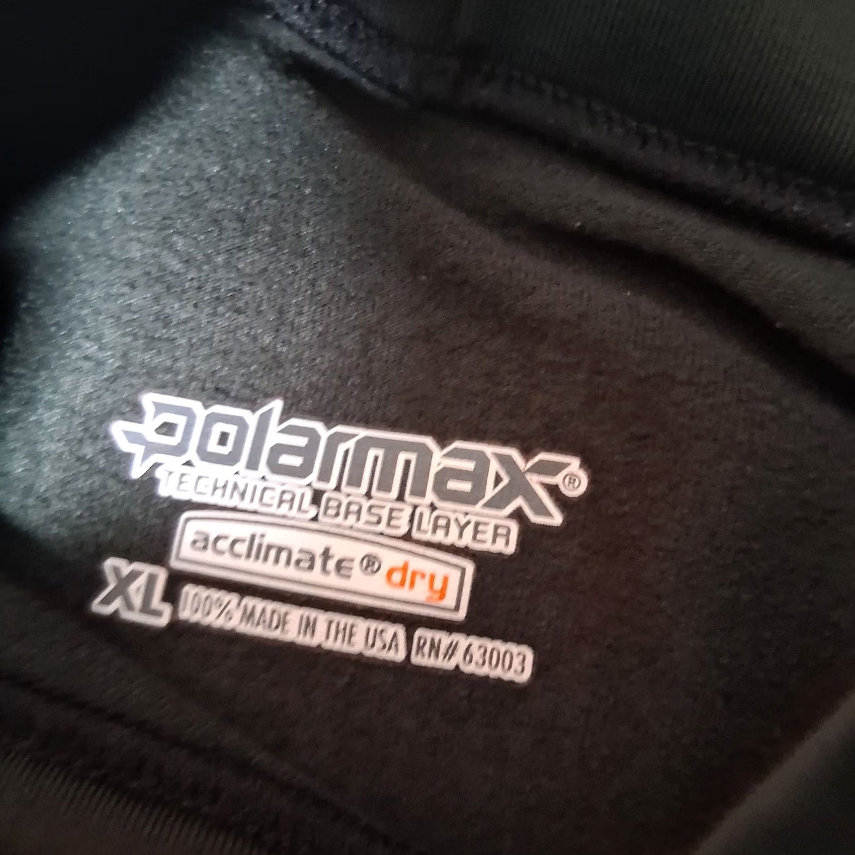 Vintage Polarmax Acclimate Dry Long Sleeve Base Layer Shirt XL Black Mock Neck Technical Moisture Wicking Size US XL / EU 56 / 4 - 4 Thumbnail