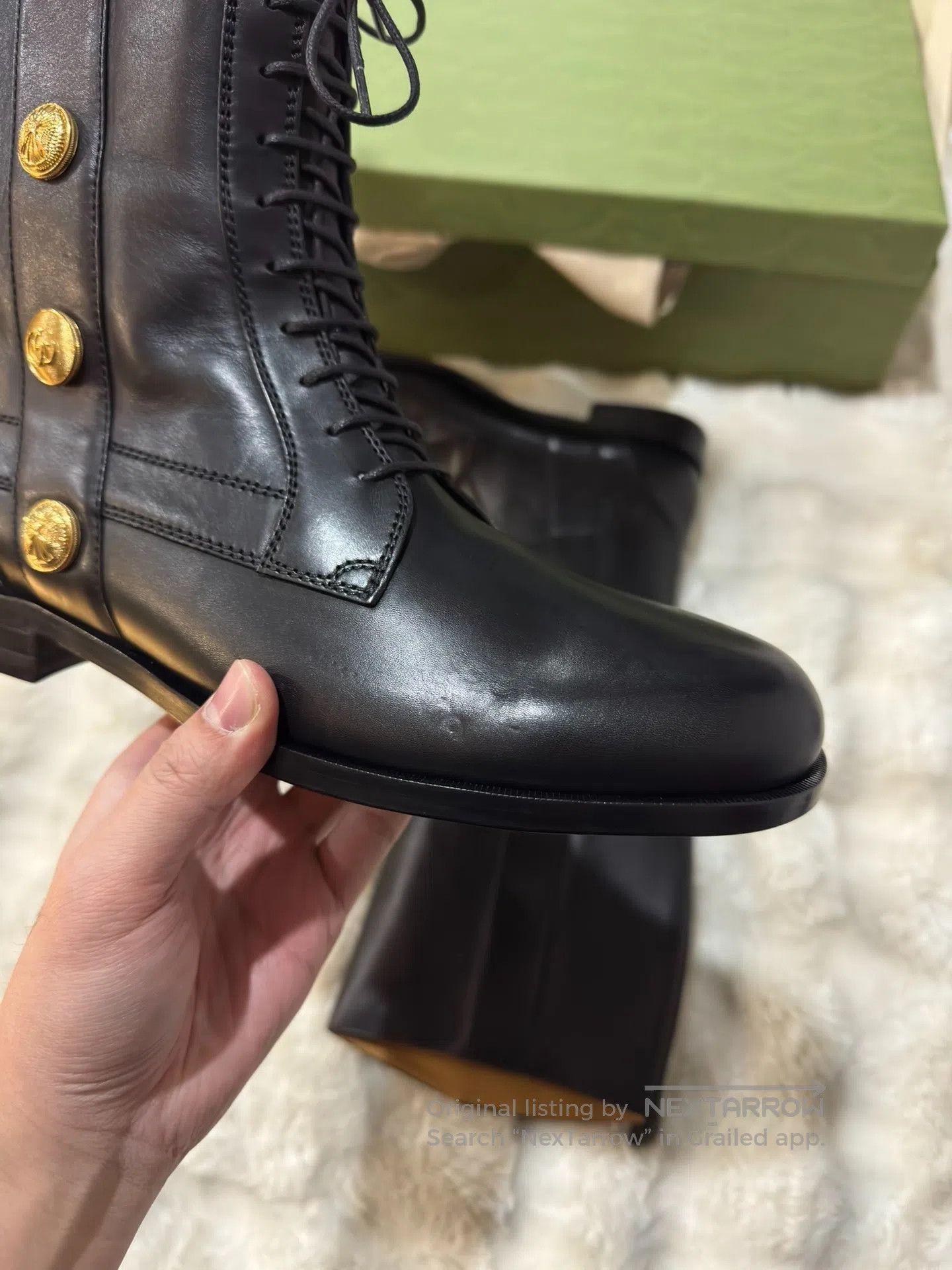 Gucci Guicci Black and Gold Men's Tall Boots| Size US 10 / EU 43 - 9 Thumbnail