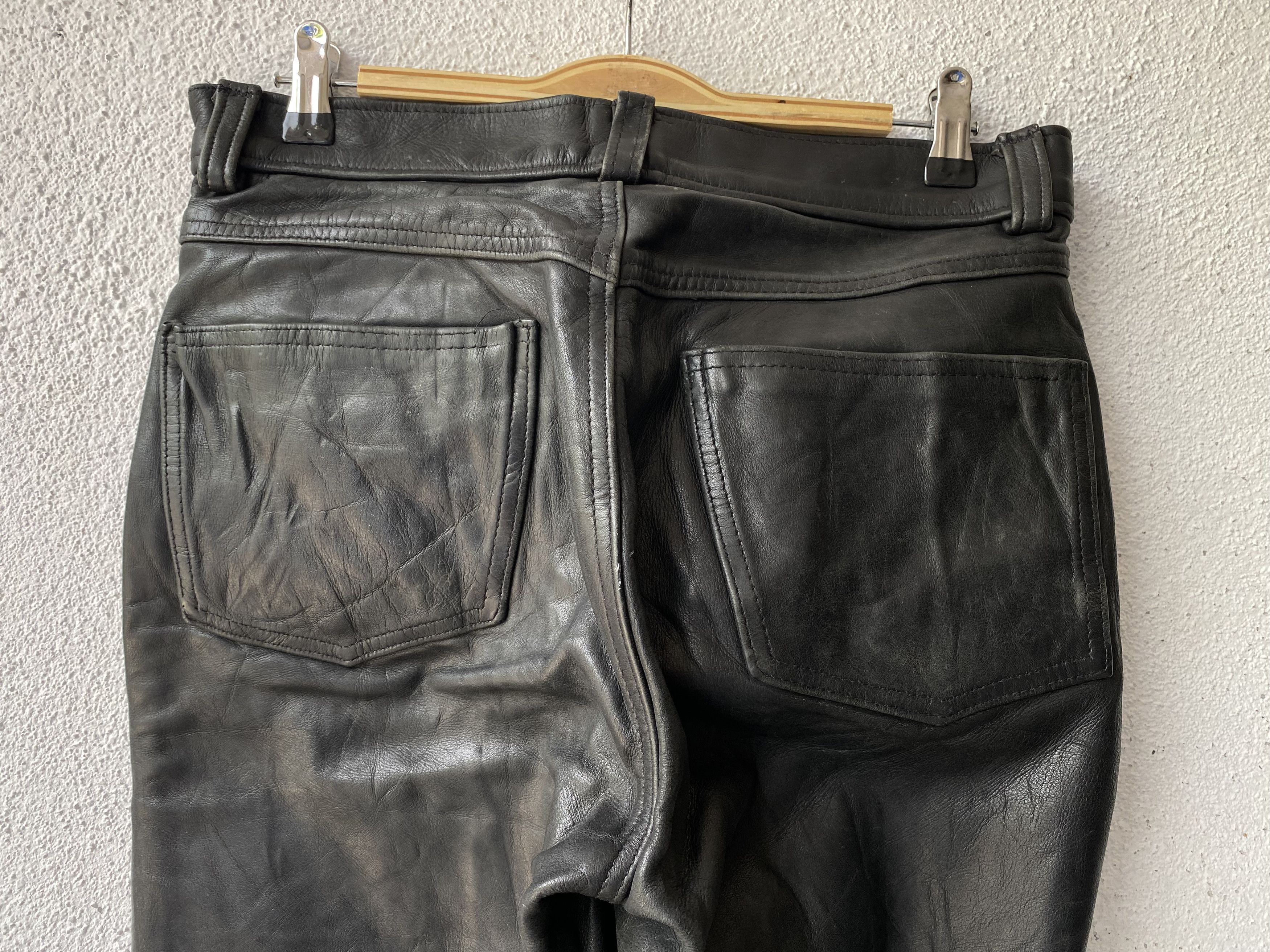 Genuine Leather × Schott × Vintage Authentic Vintage Schott Perfecto Racer Leather Pants Size US 30 / EU 46 - 11 Thumbnail