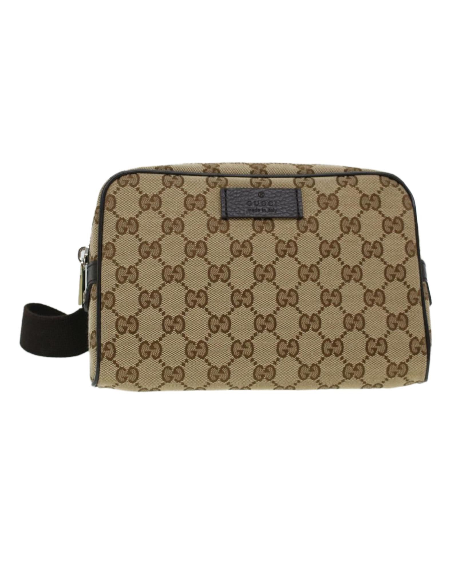 image of Gucci Timeless GG Canvas Body Bag in Beige, Women's