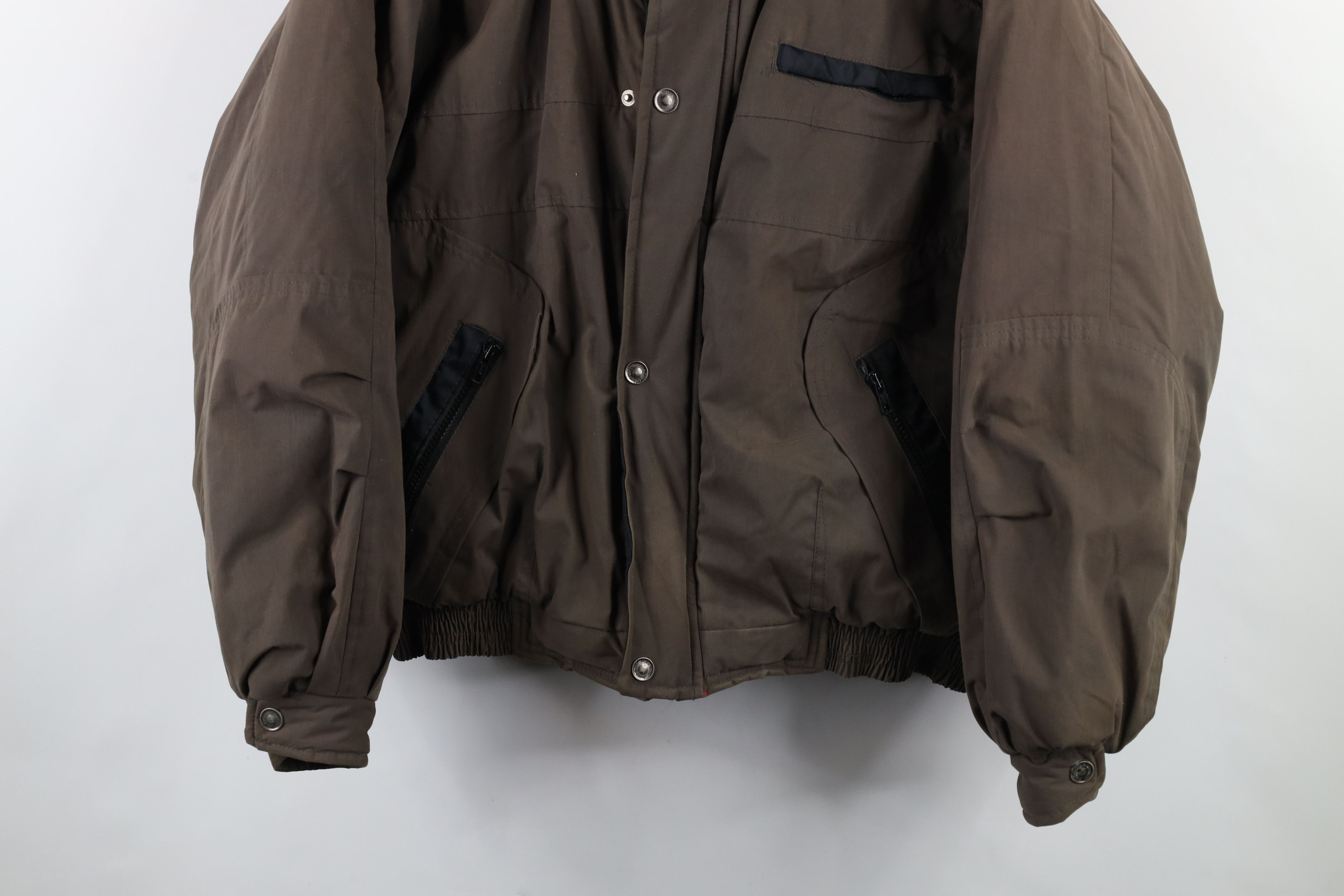 Vintage Vintage 90s Streetwear Quilted Full Zip Bomber Jacket Brown Size US M / EU 48-50 / 2 - 3 Thumbnail