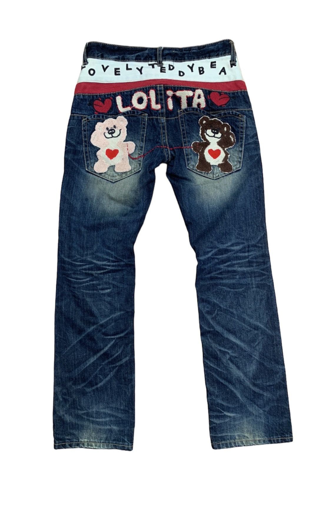 image of Artist Denim x Beauty Beast Yoshitomo Nara Lolita X Beast Lovely Teddy Bear Exotic Denim in Blue/Re