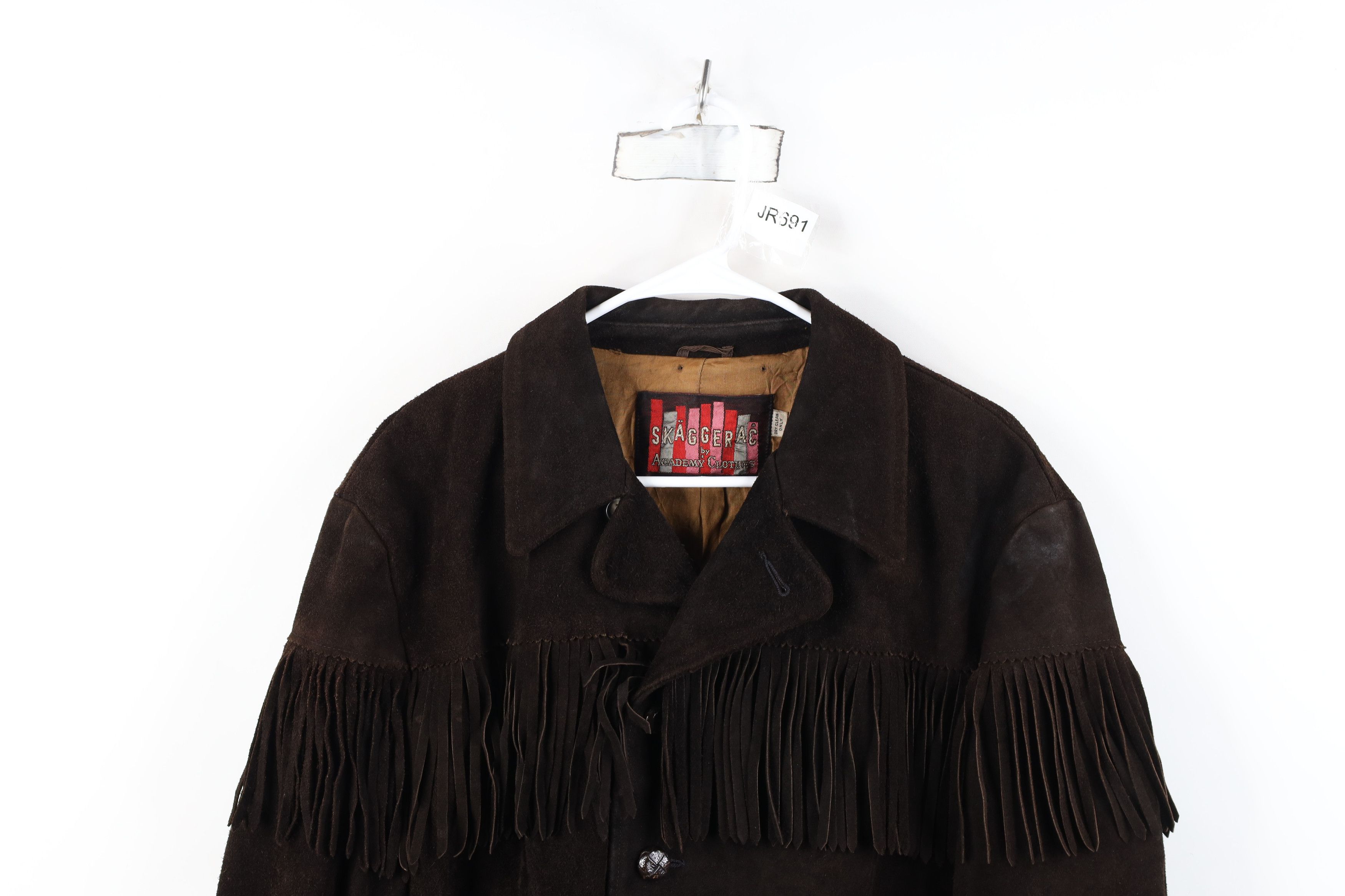 Vintage Vintage 70s Skaggerac Hippie Fringed Suede Leather Jacket Size US XL / EU 56 / 4 - 2 Thumbnail