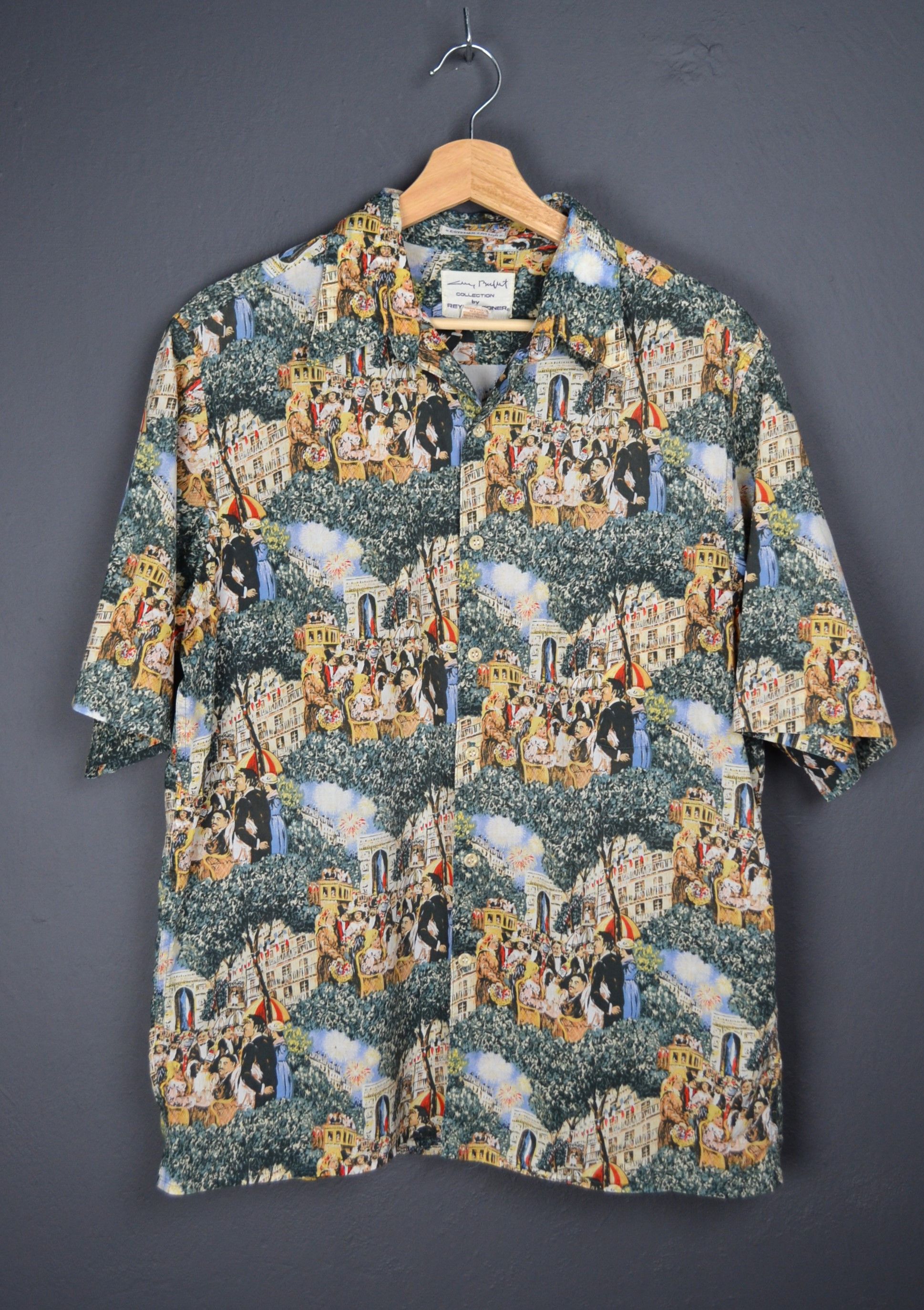 Reyn Spooner Reyn Spooner Guy Buffit Egyptian Parisian Bistro Hawaiian Size US M / EU 48-50 / 2 - 2 Thumbnail
