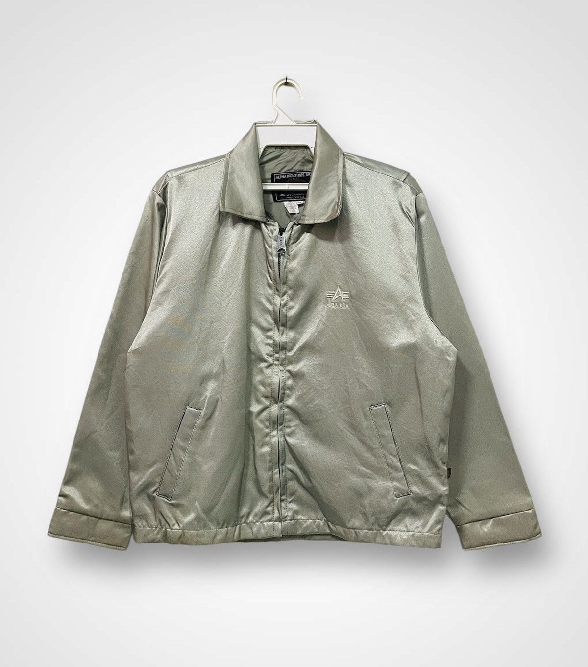 Alpha Industries × Vintage Alpha Industries Vintage Zipper Light Jacket Size US L / EU 52-54 / 3 - 1 Thumbnail
