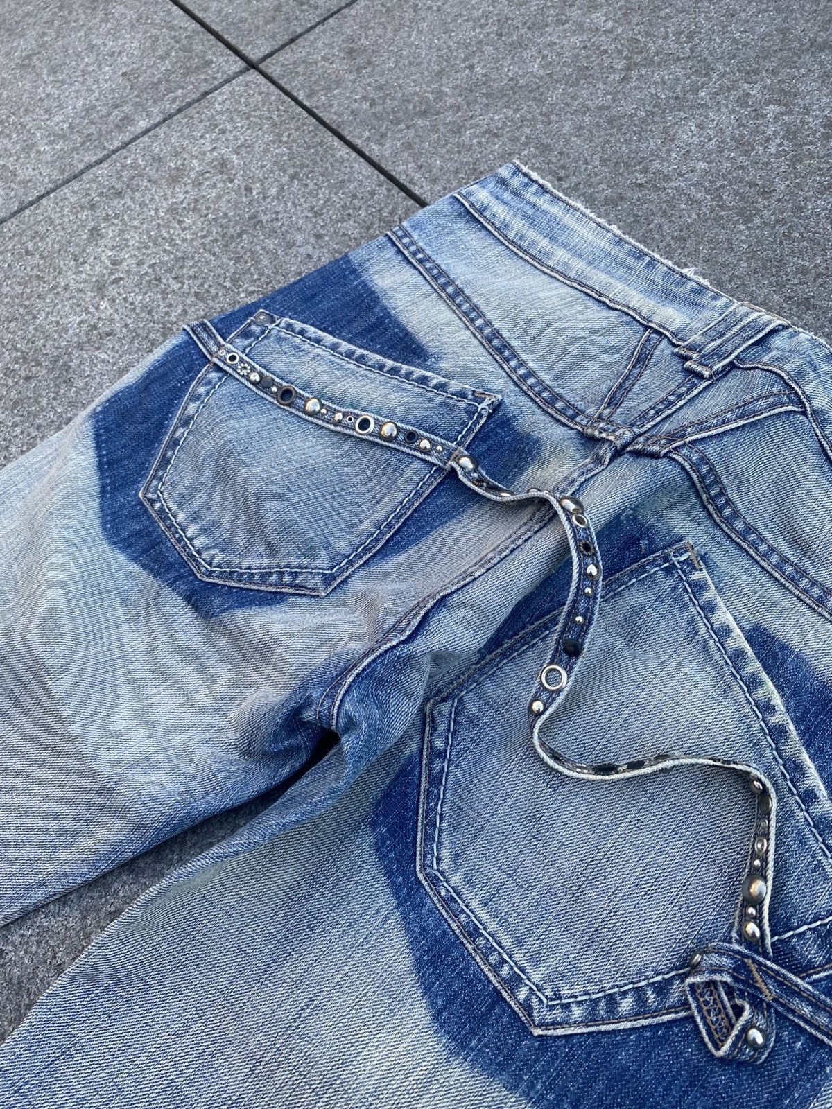 Marithe + Francois Girbaud vintage m+fg distressed low rise jeans Size 27" / US 4 / IT 40 - 2 Thumbnail