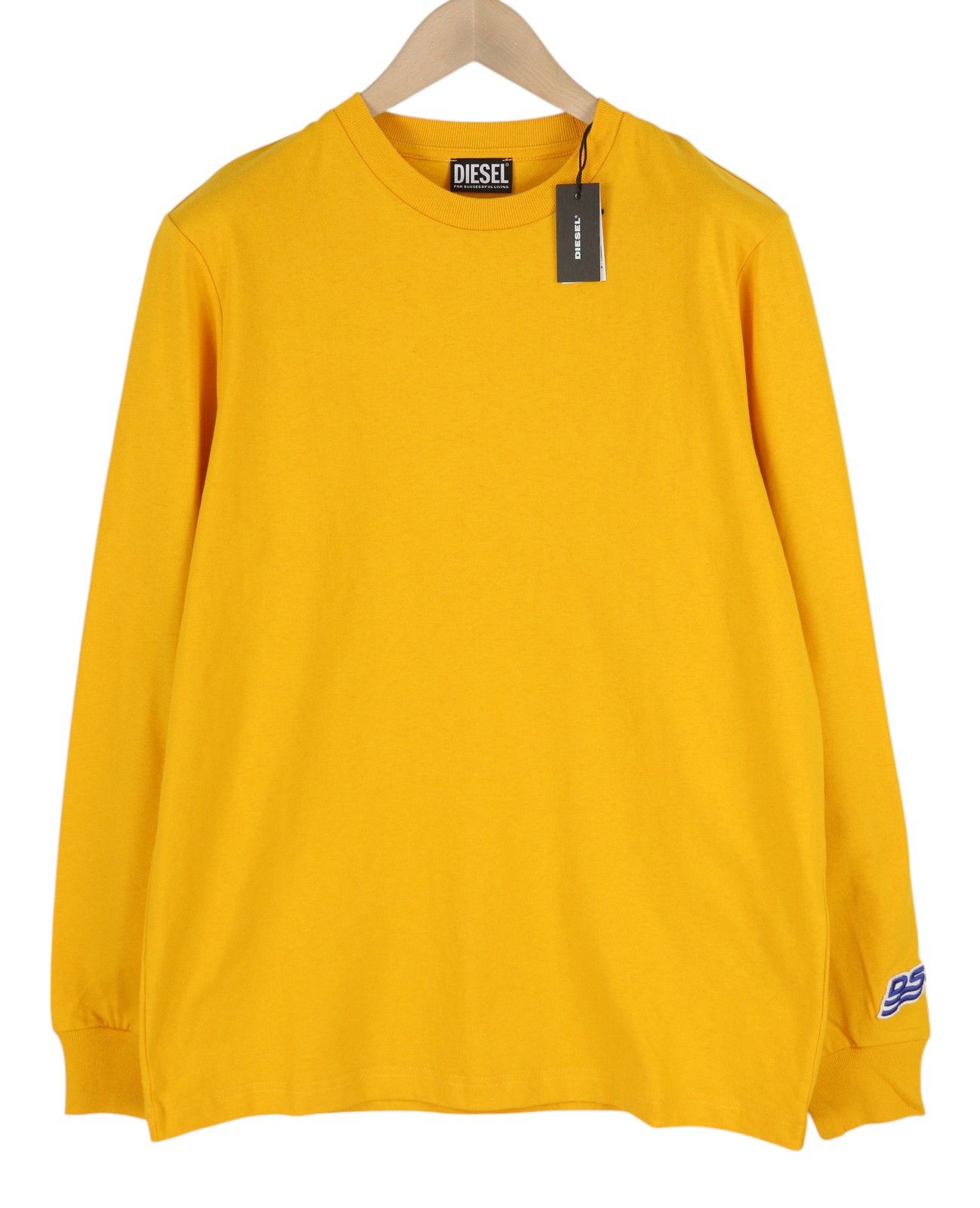 Diesel T-JUST-LS-B51 M Yellow Tricot Logo T-Shirt 41009 Size US M / EU 48-50 / 2 - 1 Thumbnail