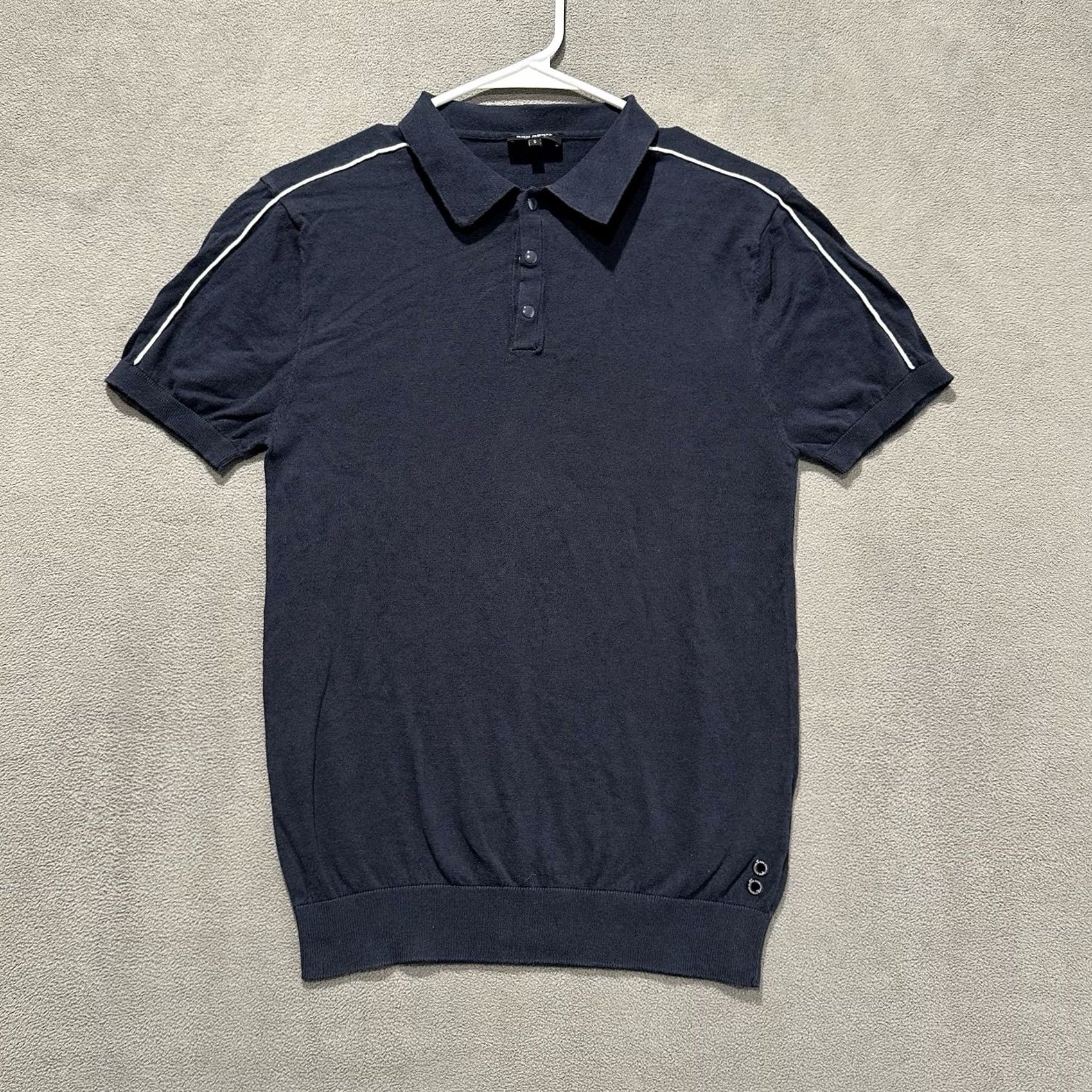 Vintage Ron Dorff Polo Shirt Mens Small Navy Blue 100% Cotton Knit RD Tennis EUC Size US S / EU 44-46 / 1 - 2 Thumbnail