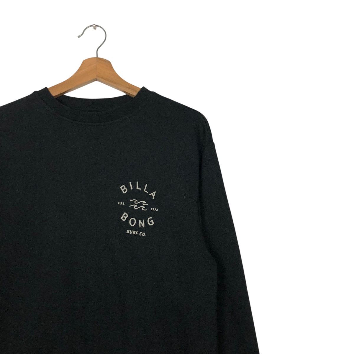 Japanese Brand × Vintage 📌Rich Black Vintage Sweatshirt Billabong Big Logo Size US S / EU 44-46 / 1 - 7 Thumbnail