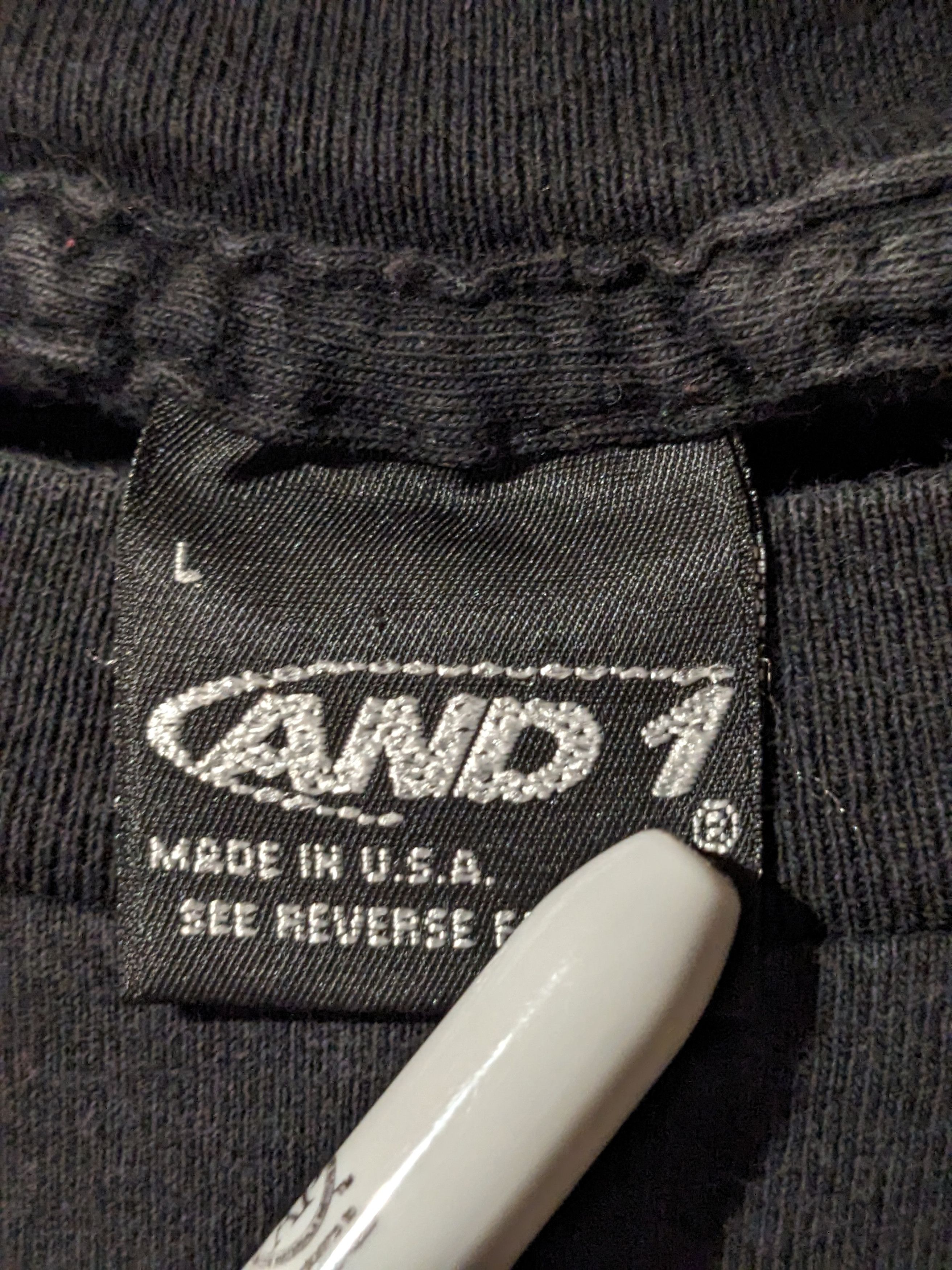 Designer × Vintage Vintage 90s And1 Center Logo Black Large Long-Sleeve T-Shirt Size US L / EU 52-54 / 3 - 3 Thumbnail