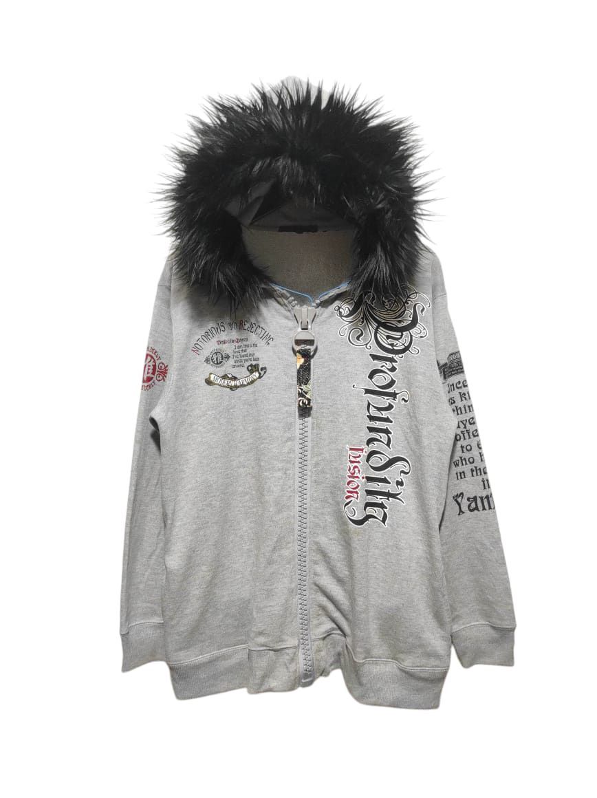 If Six Was Nine Profundity Fusion Modern Harmony Big Zipper Fur Hoodie Size US L / EU 52-54 / 3 - 3 Thumbnail