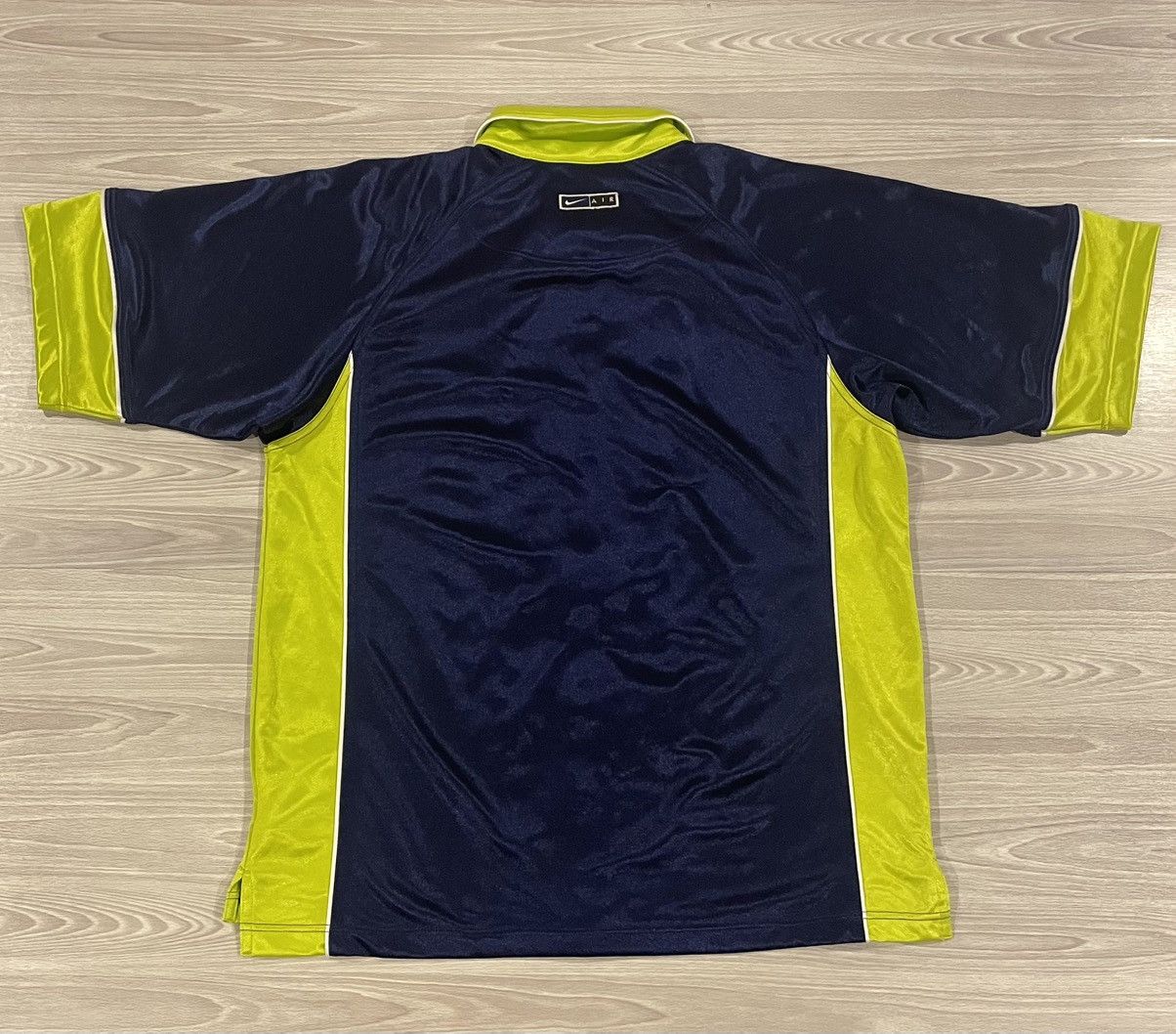 Nike Vintage 90s Nike Zip Up Silky Jersey Blue Men’s Size Medium Size US M / EU 48-50 / 2 - 5 Thumbnail