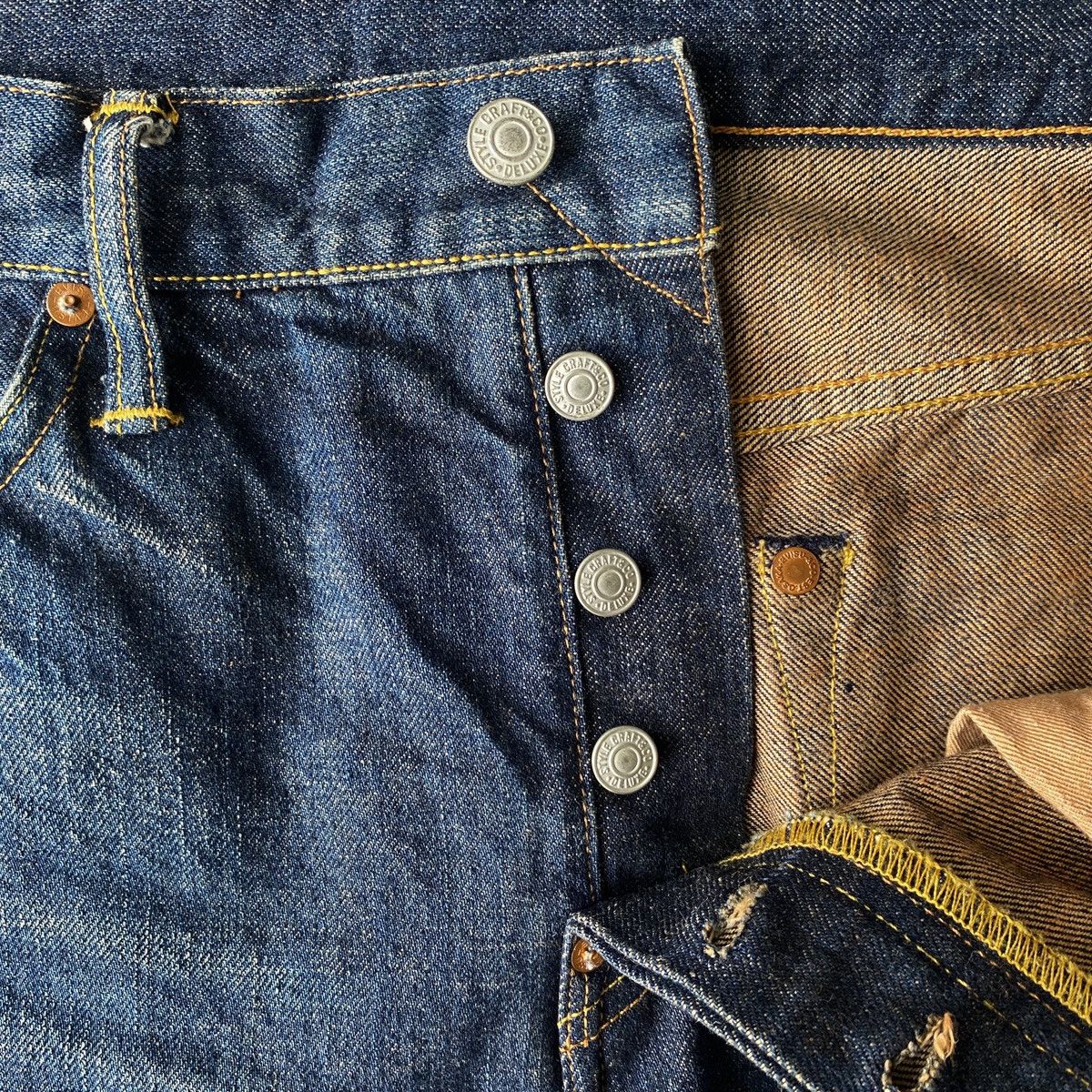 Evisu EVISU Seagull Robot Hand Painted Selvedge Denim Jeans Pants Size US 36 / EU 52 - 7 Thumbnail
