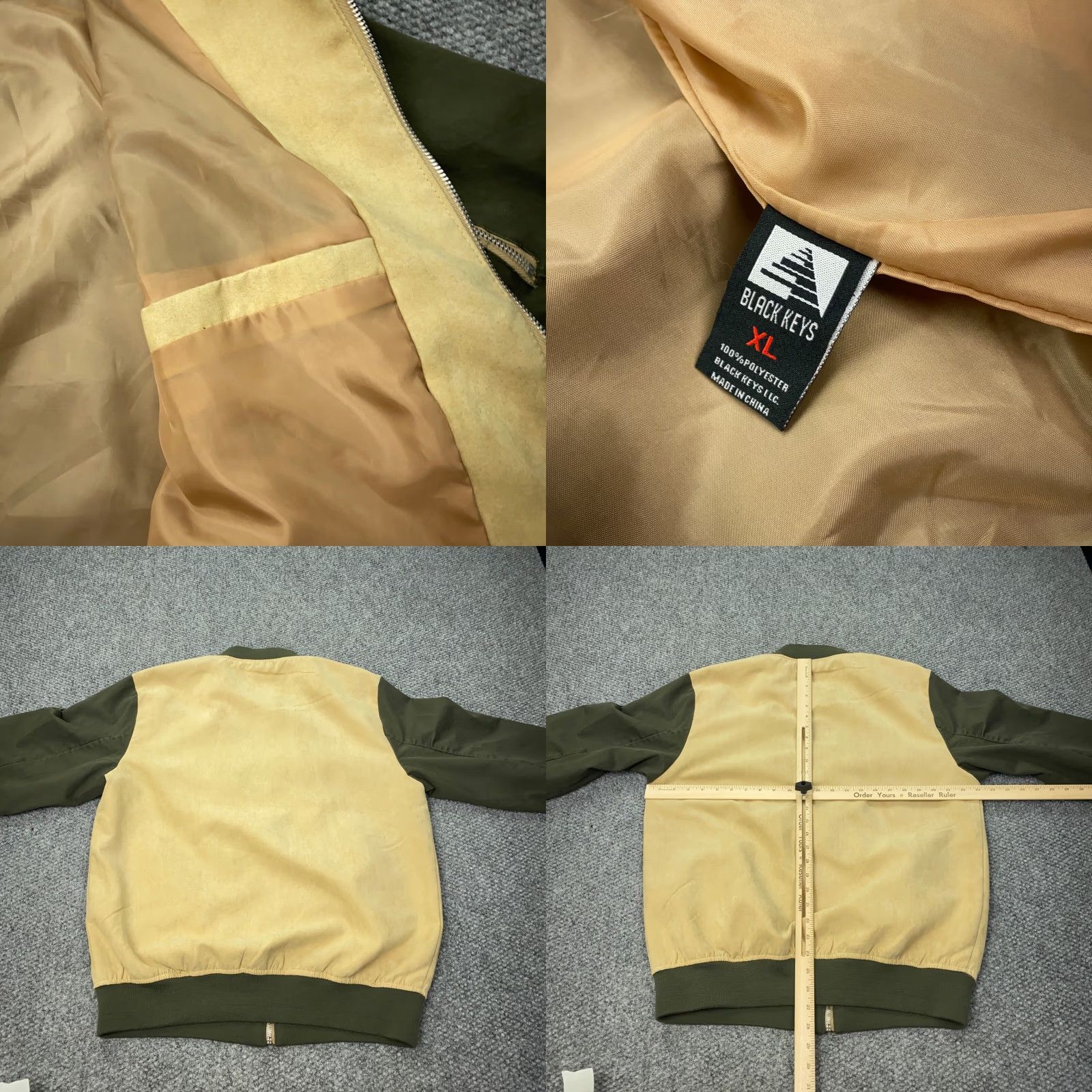 Vintage VINTAGE Black Keys Jacket Mens XL Beige Green Bomber Size US XL / EU 56 / 4 - 8 Thumbnail