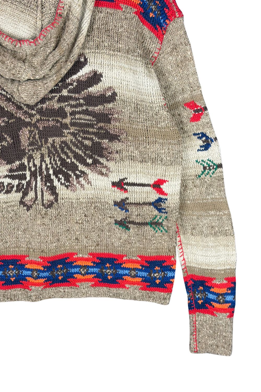 Polo Ralph Lauren Polo Ralph Lauren FW03 Southwestern Hand Knit Chief Hoodie Size US M / EU 48-50 / 2 - 10 Thumbnail