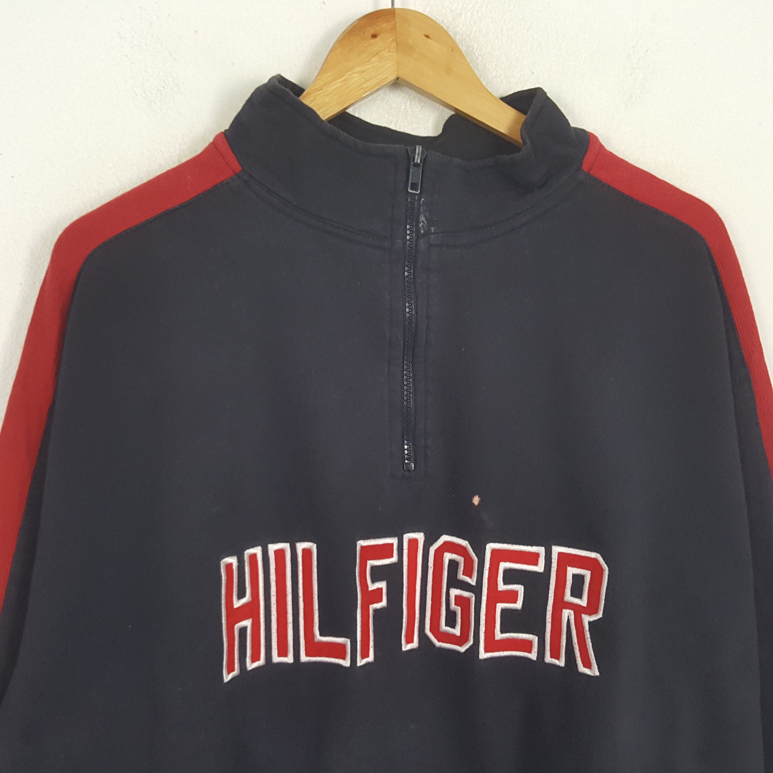 Tommy Hilfiger × Tommy Jeans × Vintage Vintage Tommy Hilfiger Streetwear Half Zipper Jacket Size US XL / EU 56 / 4 - 2 Thumbnail