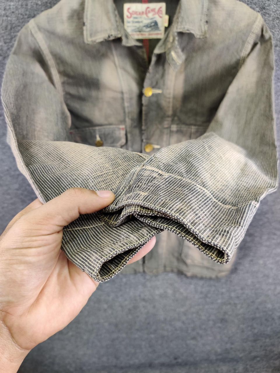 Sugar Cane Vintage Sugar Cane Stripe Denim Chore Jacket Size US M / EU 48-50 / 2 - 17 Thumbnail